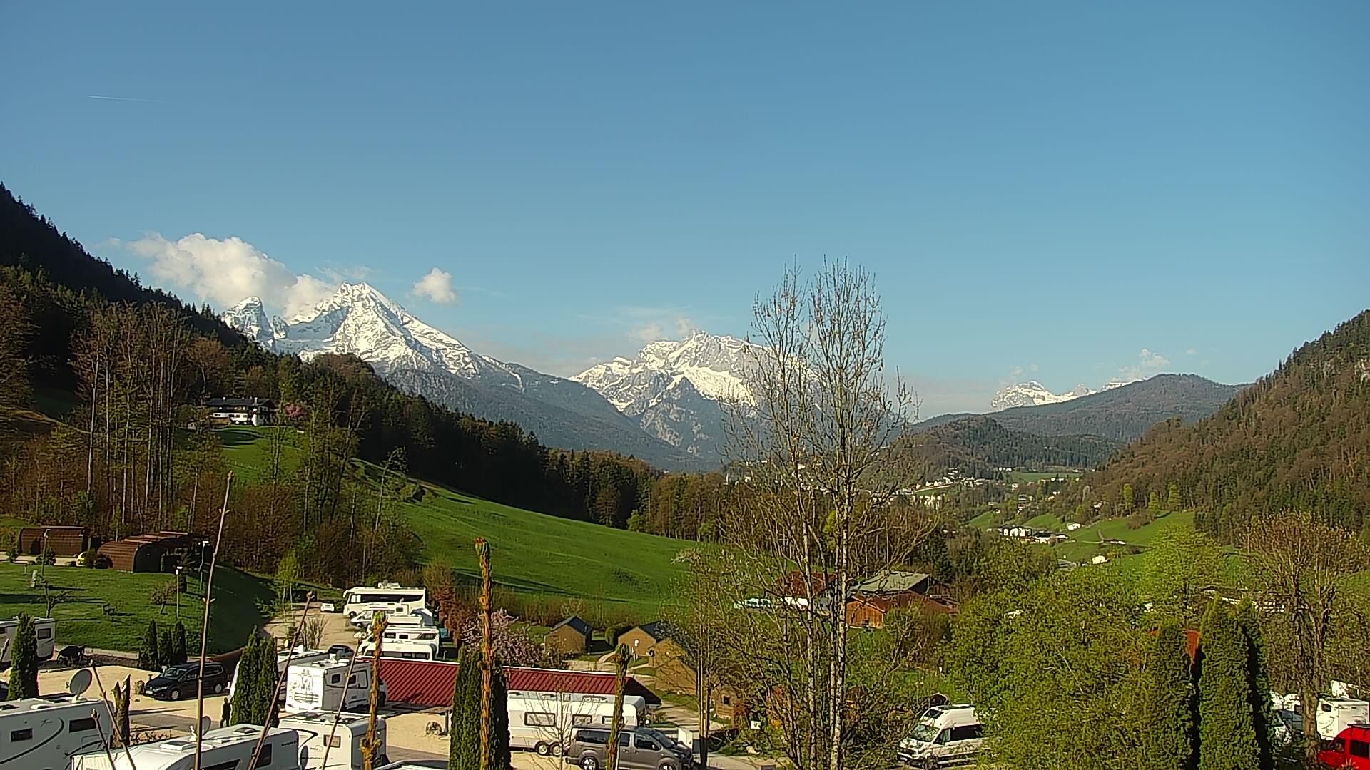 Archived image Webcam Berchtesgaden: Camping Site Allweglehen