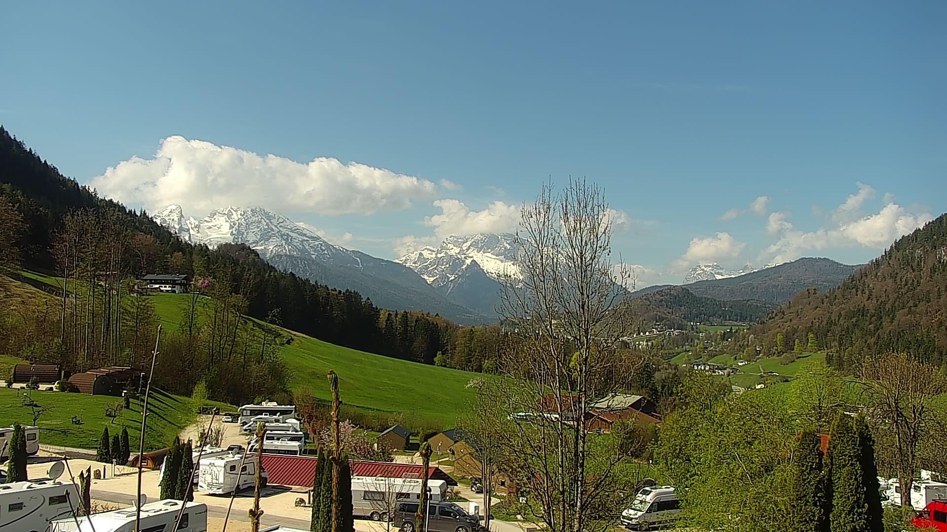 Archived image Webcam Berchtesgaden: Camping Site Allweglehen