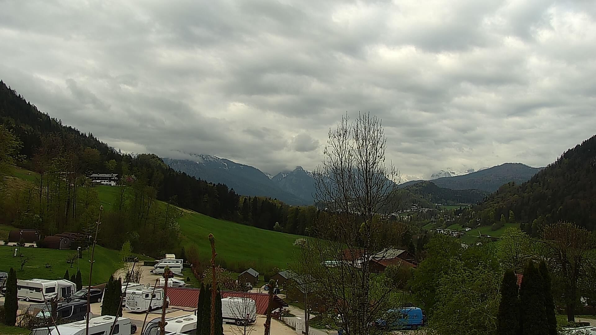 Archived image Webcam Berchtesgaden: Camping Site Allweglehen