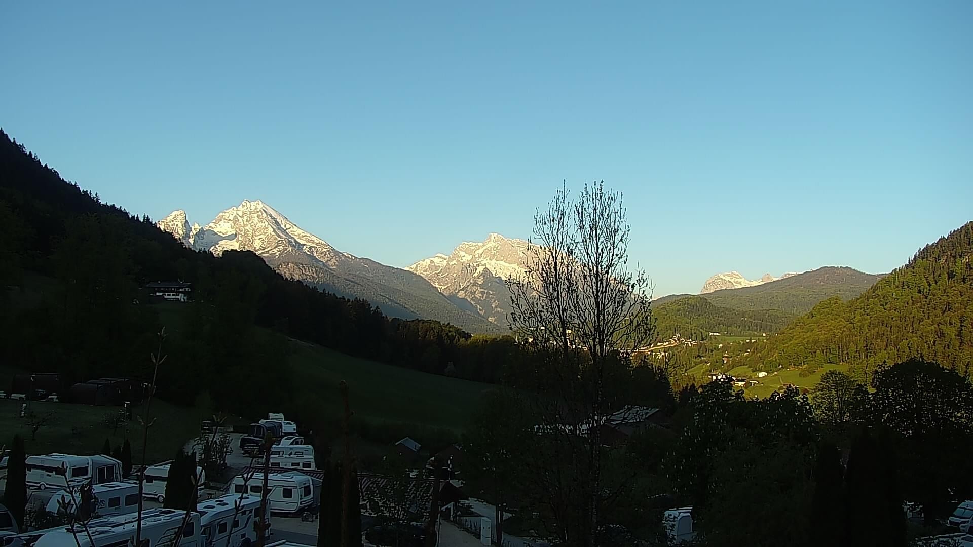 Archived image Webcam Berchtesgaden: Camping Site Allweglehen