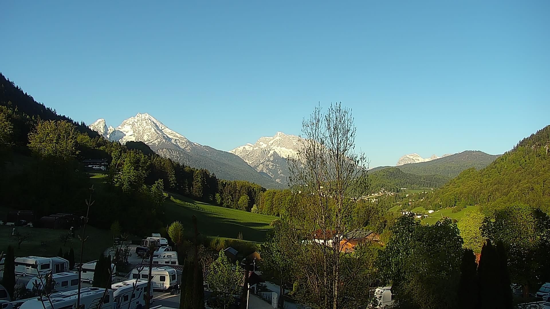 Archived image Webcam Berchtesgaden: Camping Site Allweglehen
