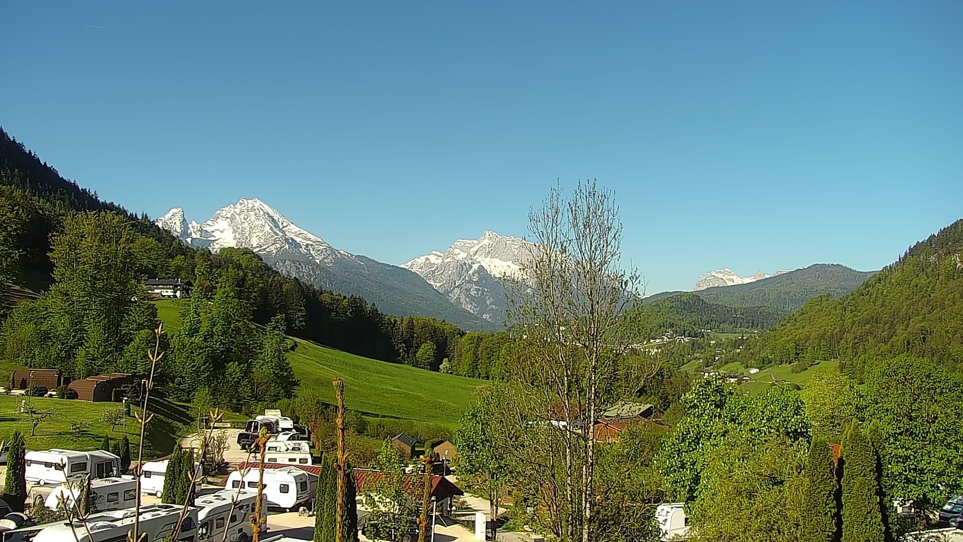 Archived image Webcam Berchtesgaden: Camping Site Allweglehen
