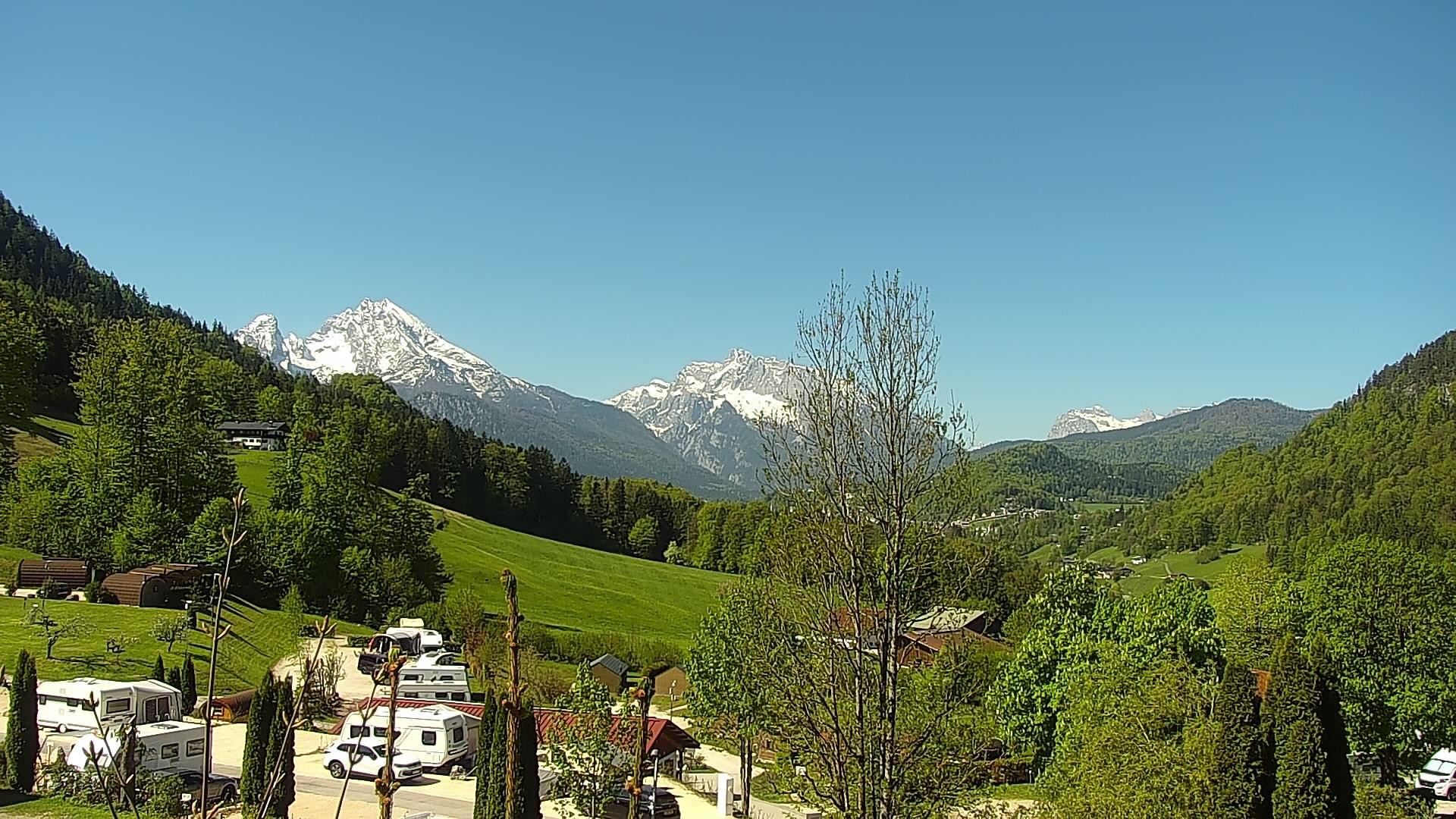 Archived image Webcam Berchtesgaden: Camping Site Allweglehen
