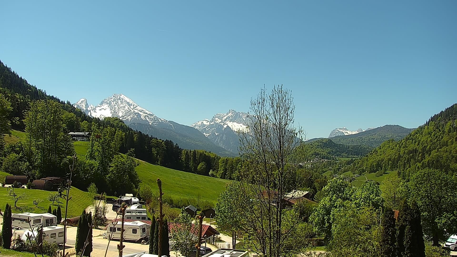 Archived image Webcam Berchtesgaden: Camping Site Allweglehen