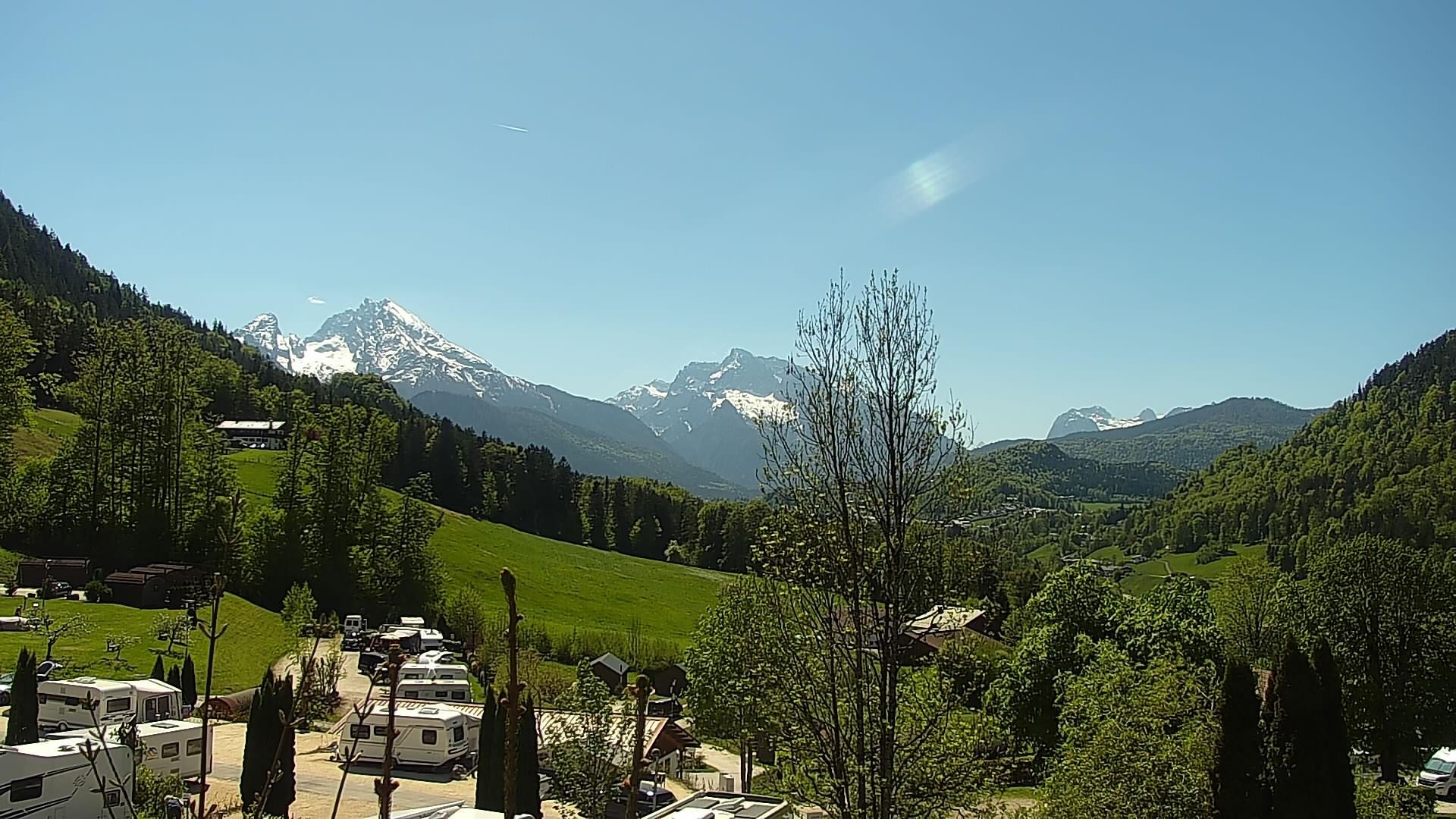 Archived image Webcam Berchtesgaden: Camping Site Allweglehen