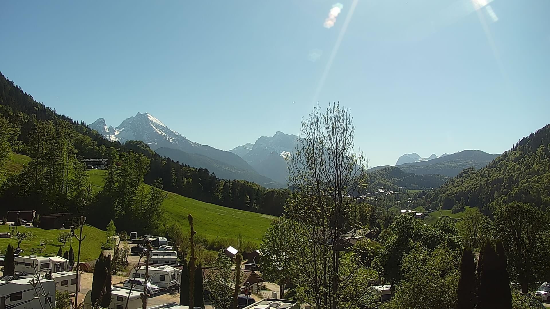 Archived image Webcam Berchtesgaden: Camping Site Allweglehen