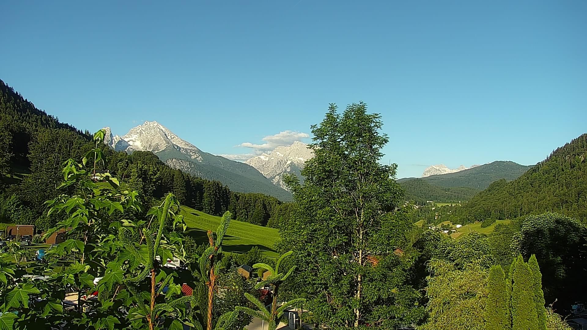 Archived image Webcam Berchtesgaden: Camping Site Allweglehen