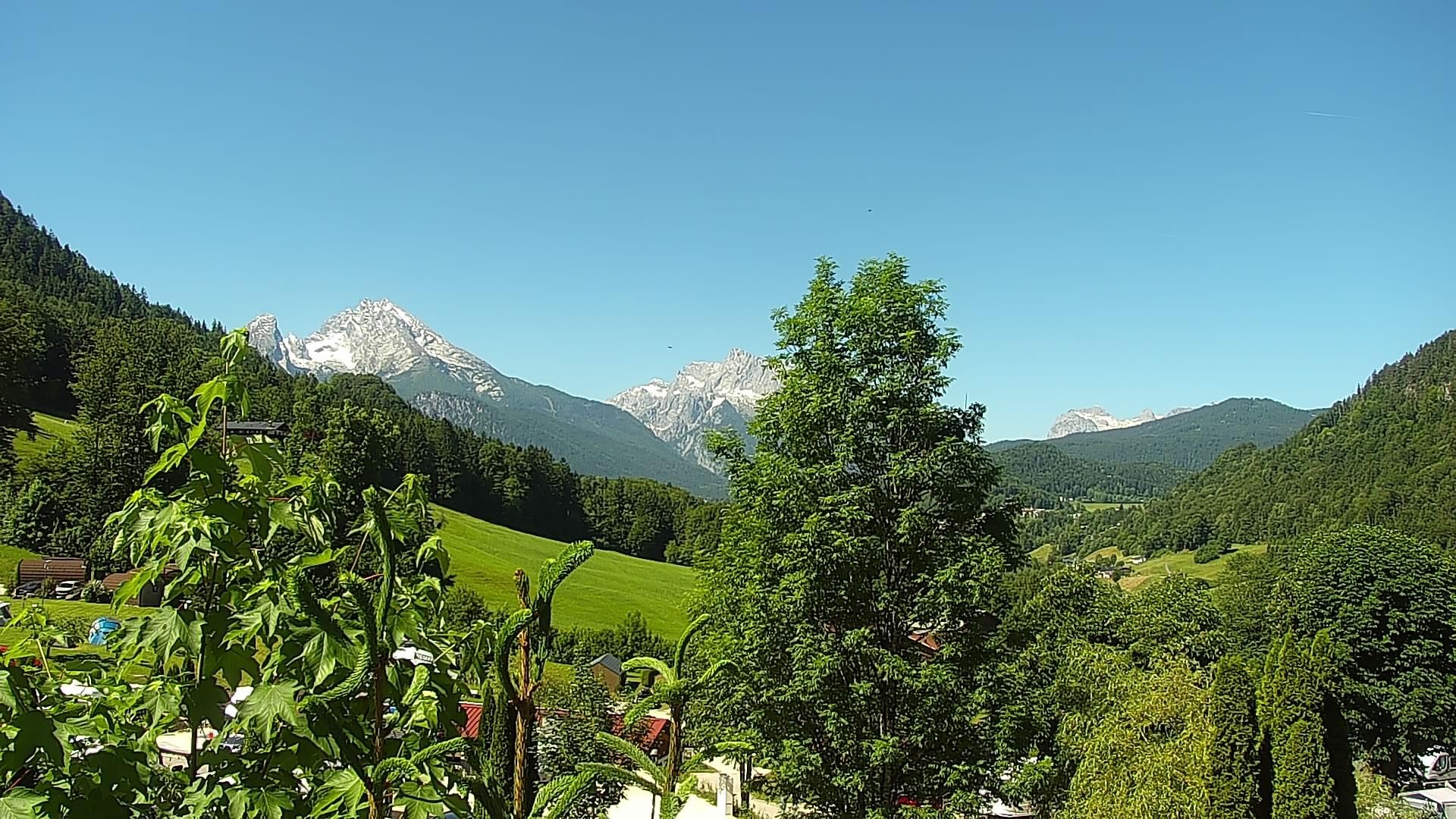 Archived image Webcam Berchtesgaden: Camping Site Allweglehen