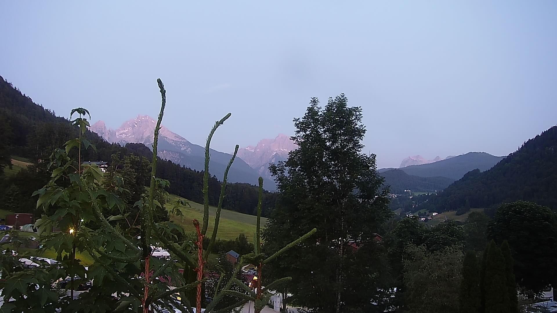 Archived image Webcam Berchtesgaden: Camping Site Allweglehen