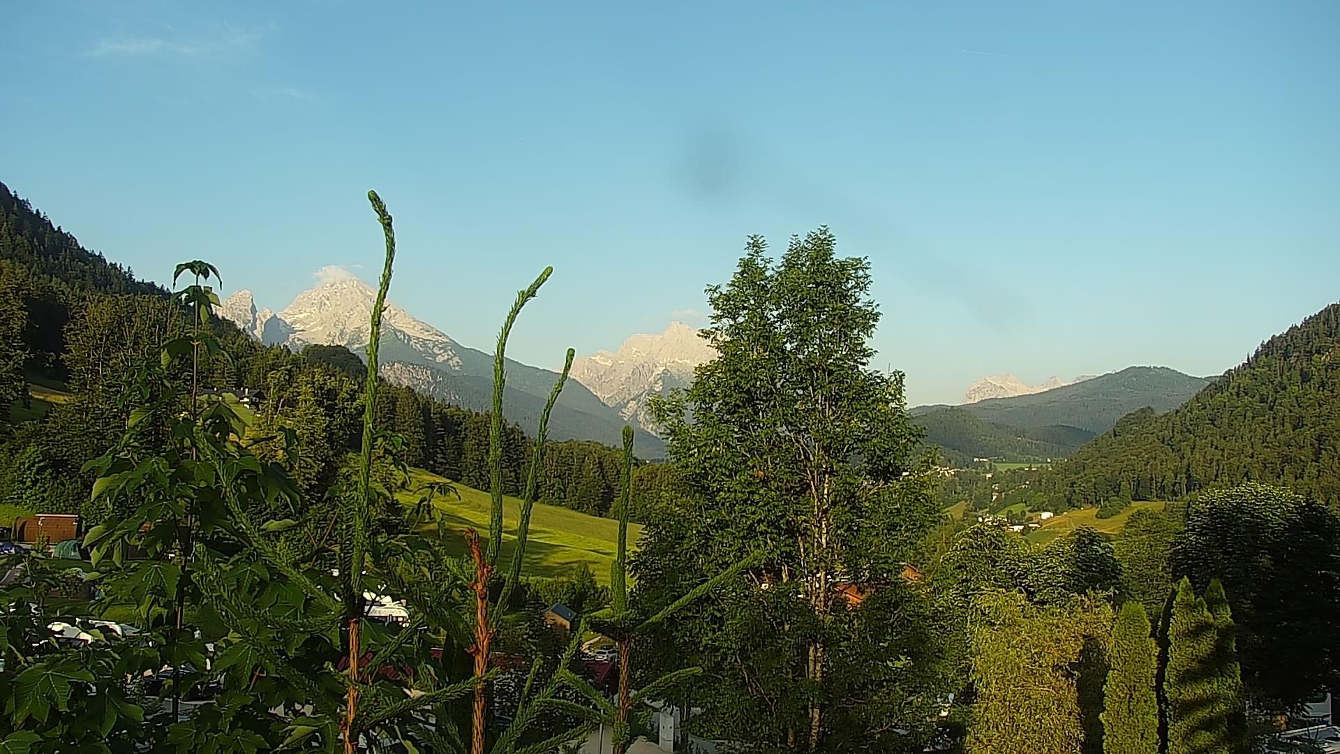 Archived image Webcam Berchtesgaden: Camping Site Allweglehen
