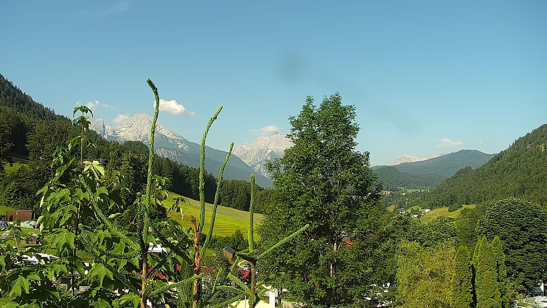 Archived image Webcam Berchtesgaden: Camping Site Allweglehen