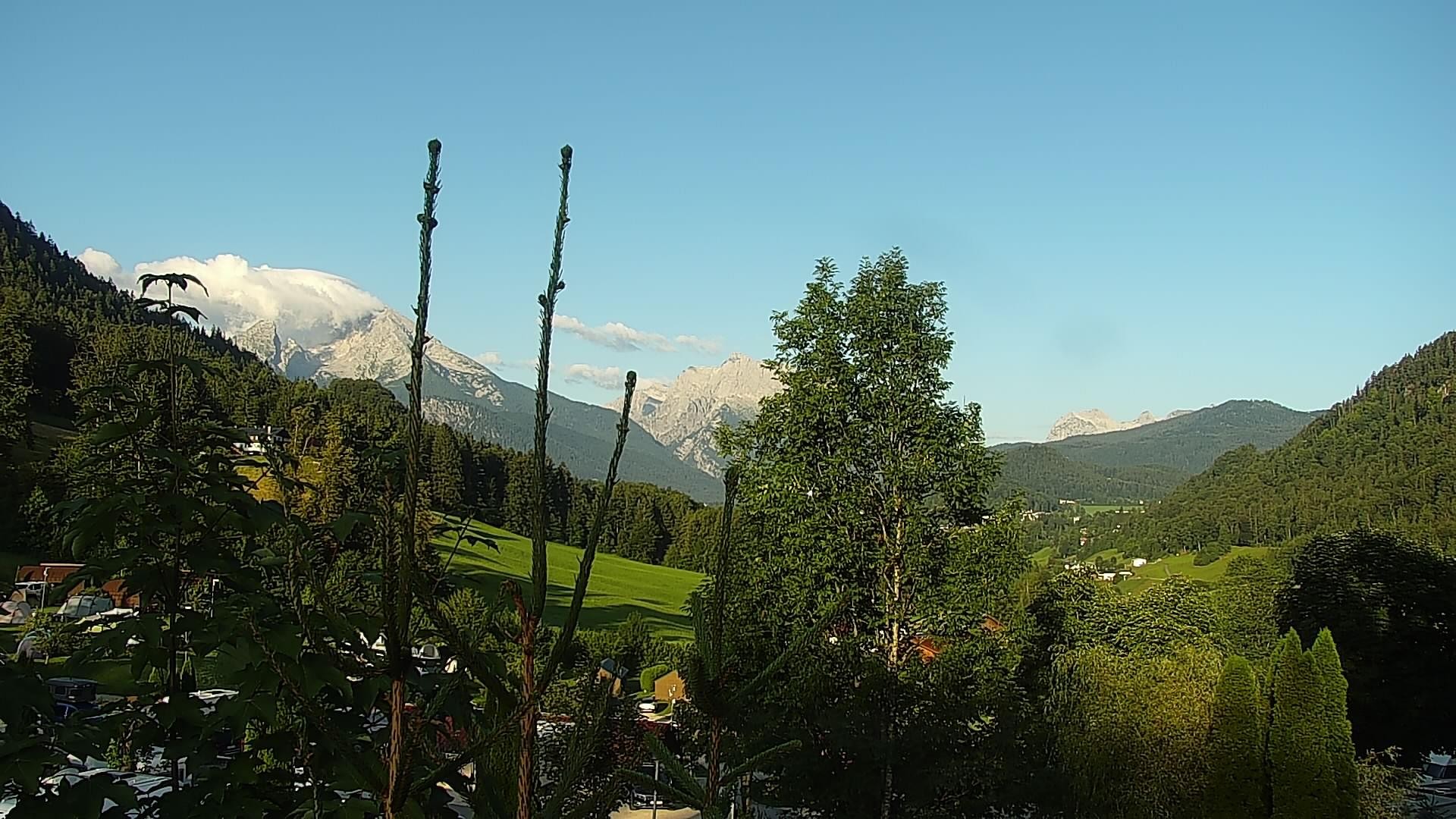 Archived image Webcam Berchtesgaden: Camping Site Allweglehen