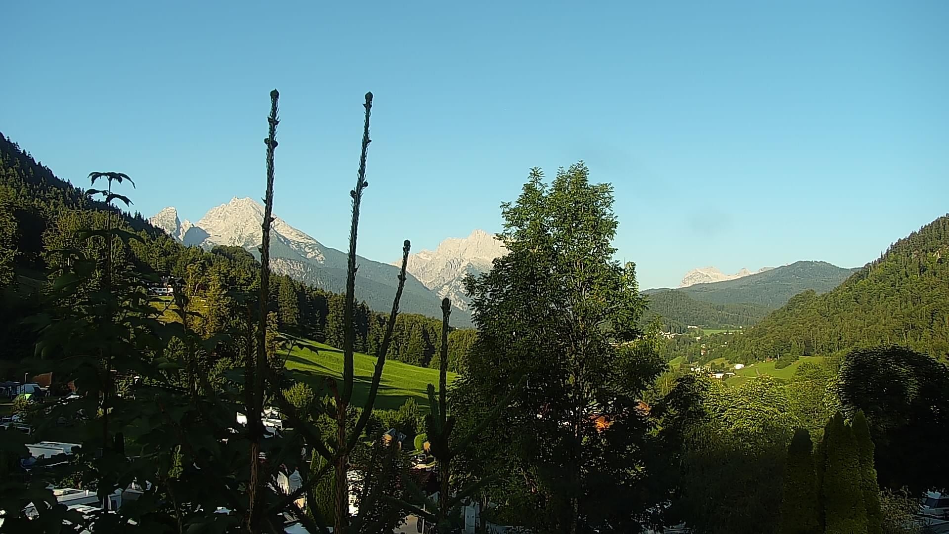 Archived image Webcam Berchtesgaden: Camping Site Allweglehen