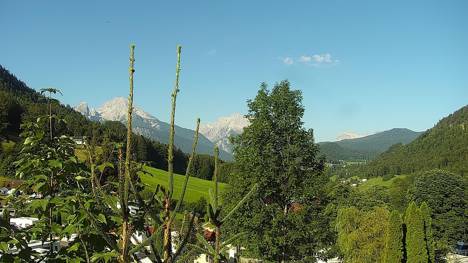 Archived image Webcam Berchtesgaden: Camping Site Allweglehen