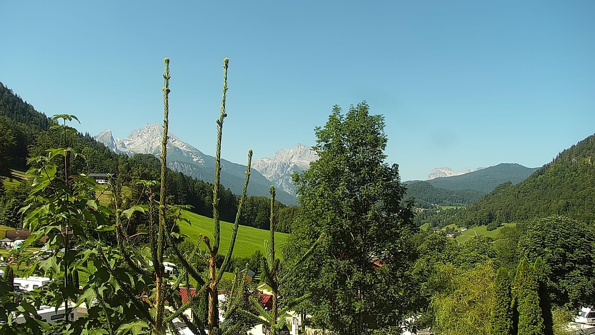 Archived image Webcam Berchtesgaden: Camping Site Allweglehen