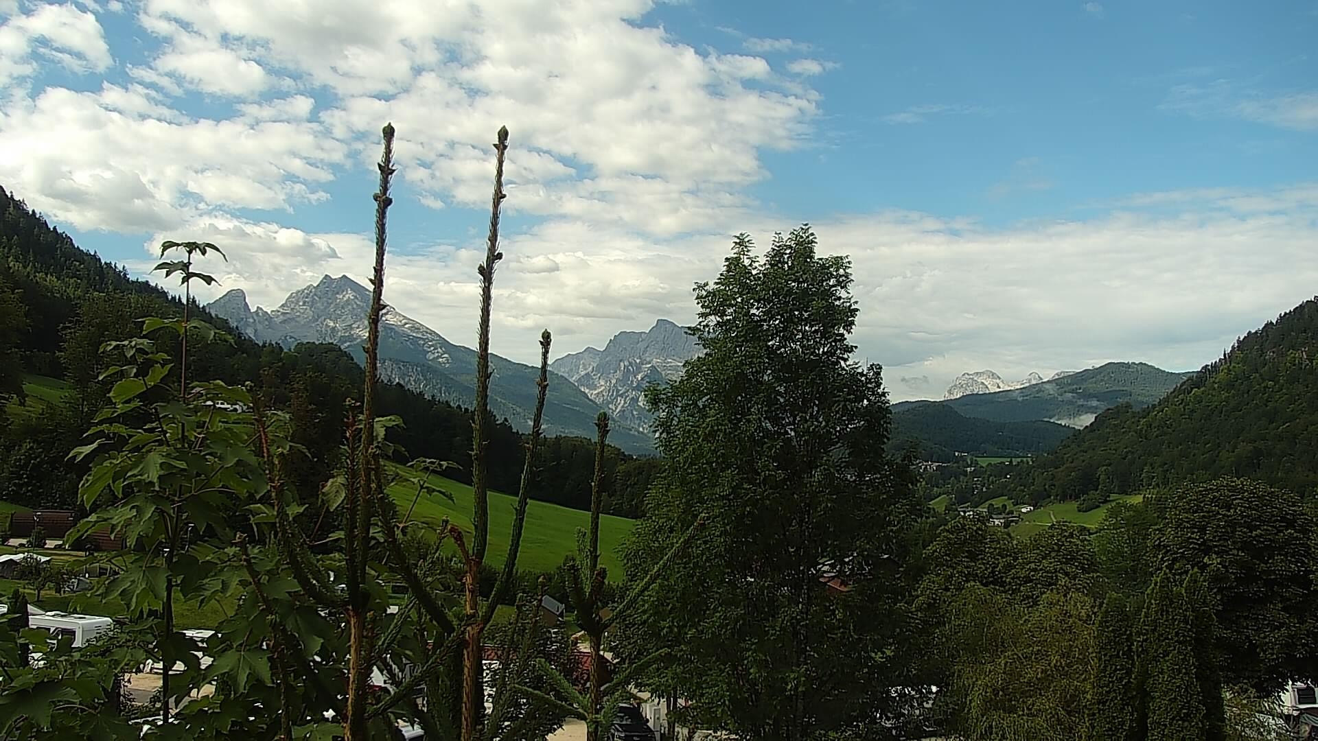 Archived image Webcam Berchtesgaden: Camping Site Allweglehen