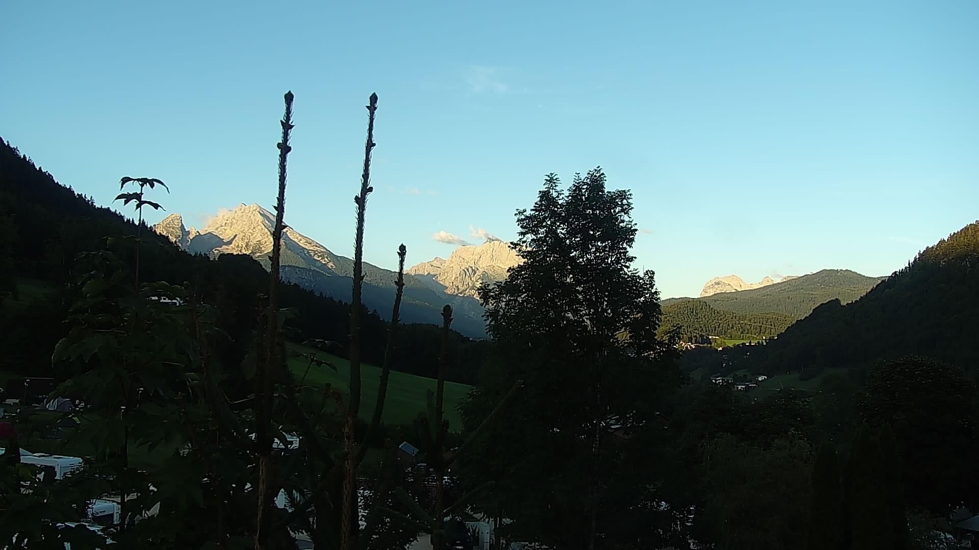 Archived image Webcam Berchtesgaden: Camping Site Allweglehen
