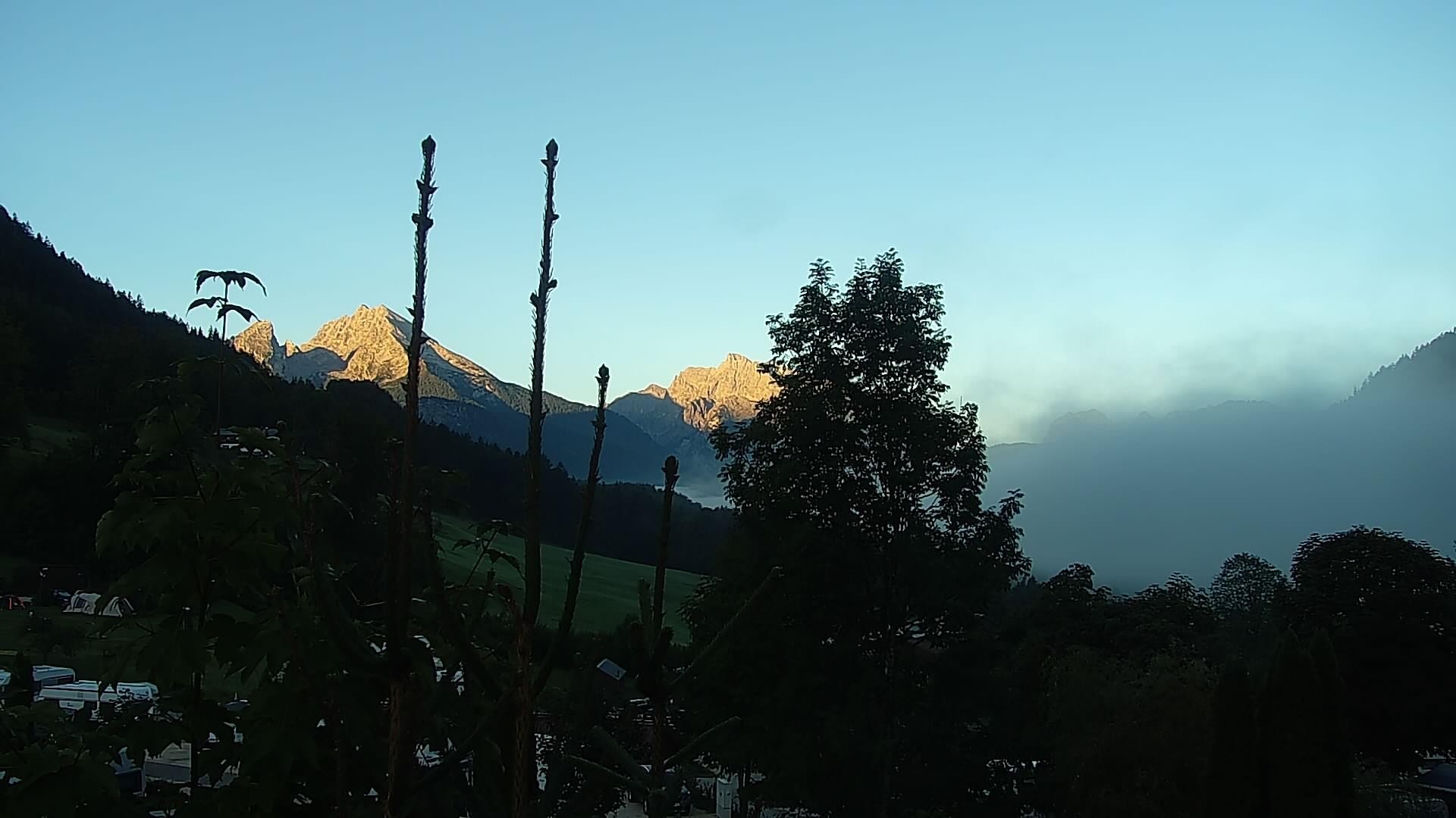Archived image Webcam Berchtesgaden: Camping Site Allweglehen