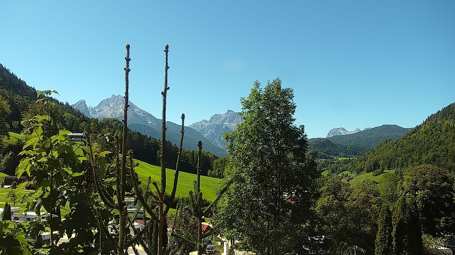 Archived image Webcam Berchtesgaden: Camping Site Allweglehen