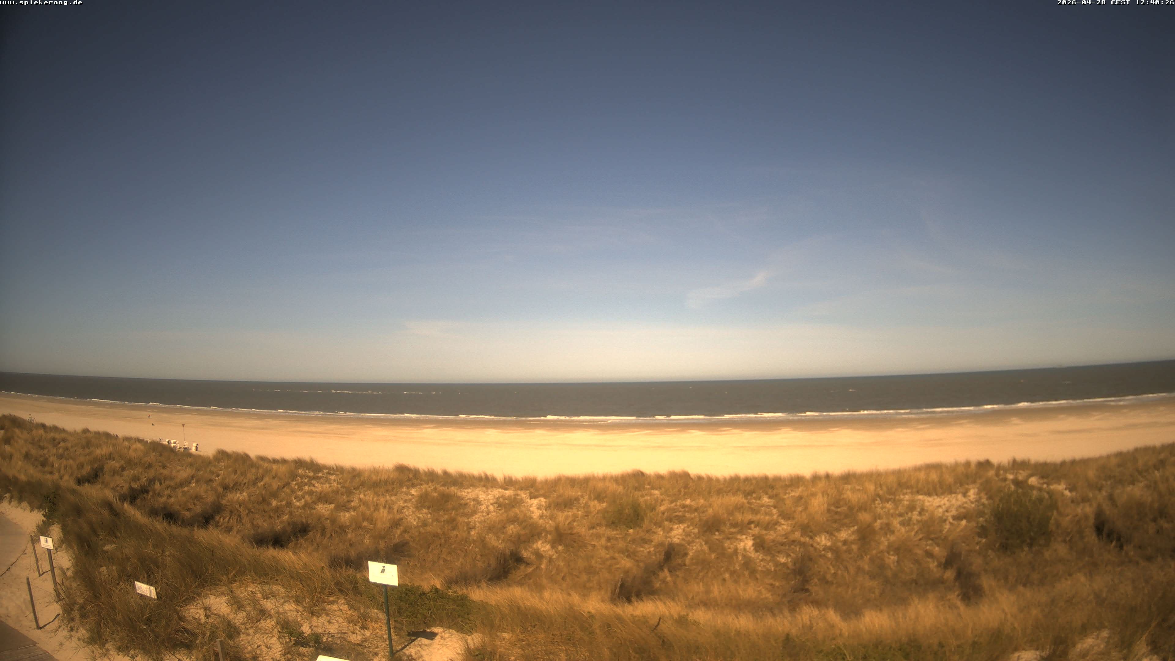 Archiv Foto Webcam Spiekeroog: Badestrand