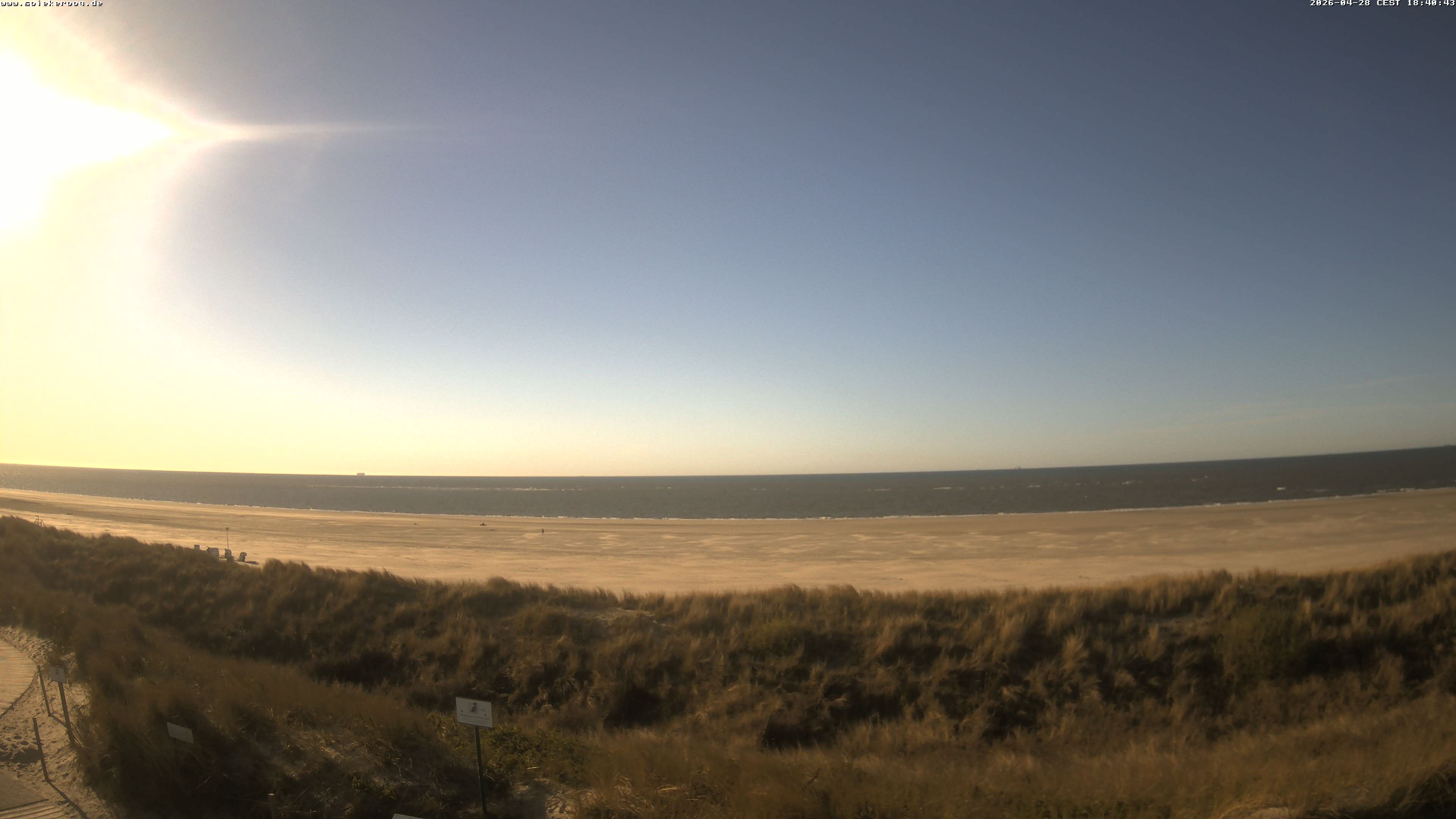 Archiv Foto Webcam Spiekeroog: Badestrand