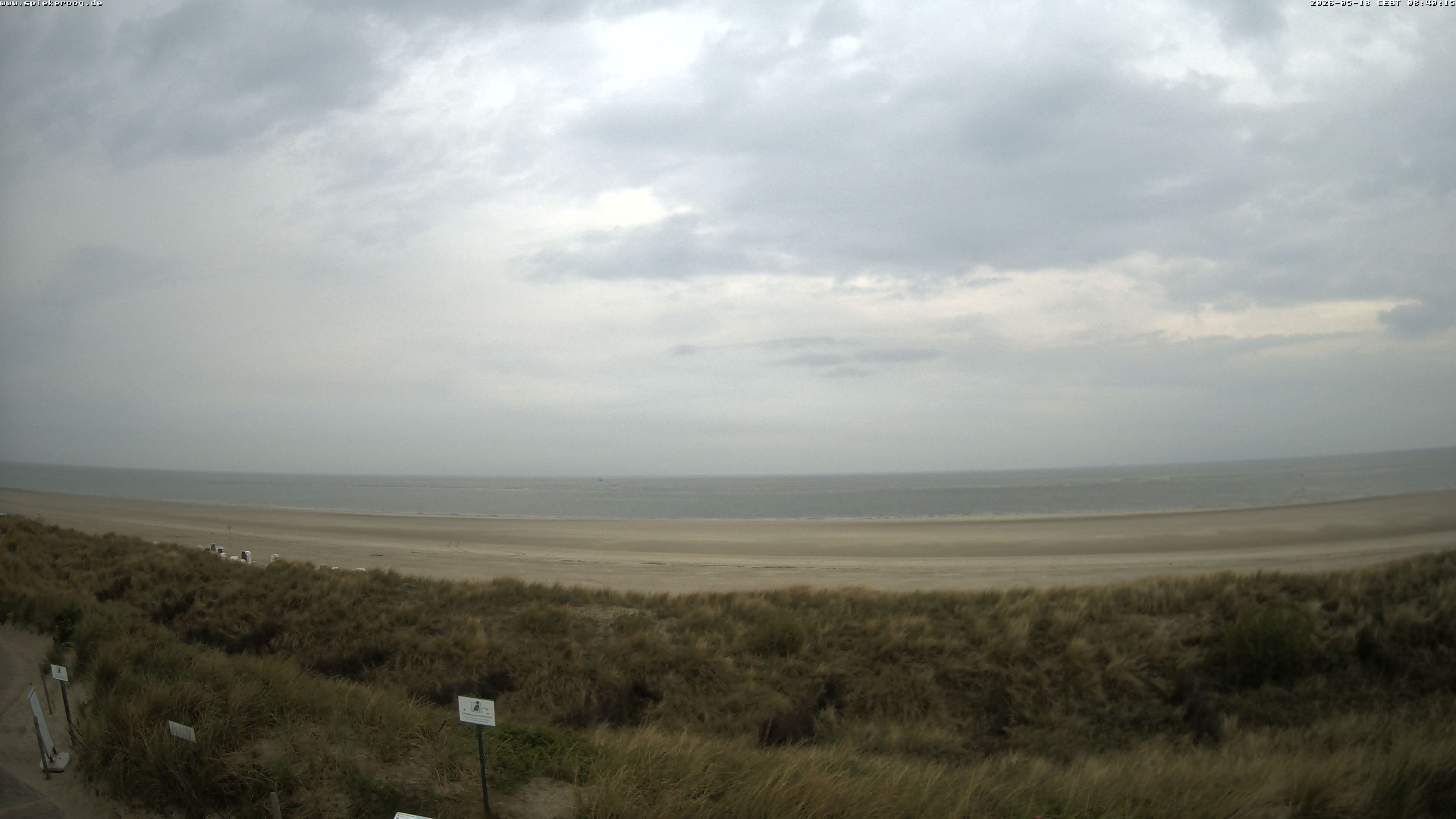 Archiv Foto Webcam Spiekeroog: Badestrand