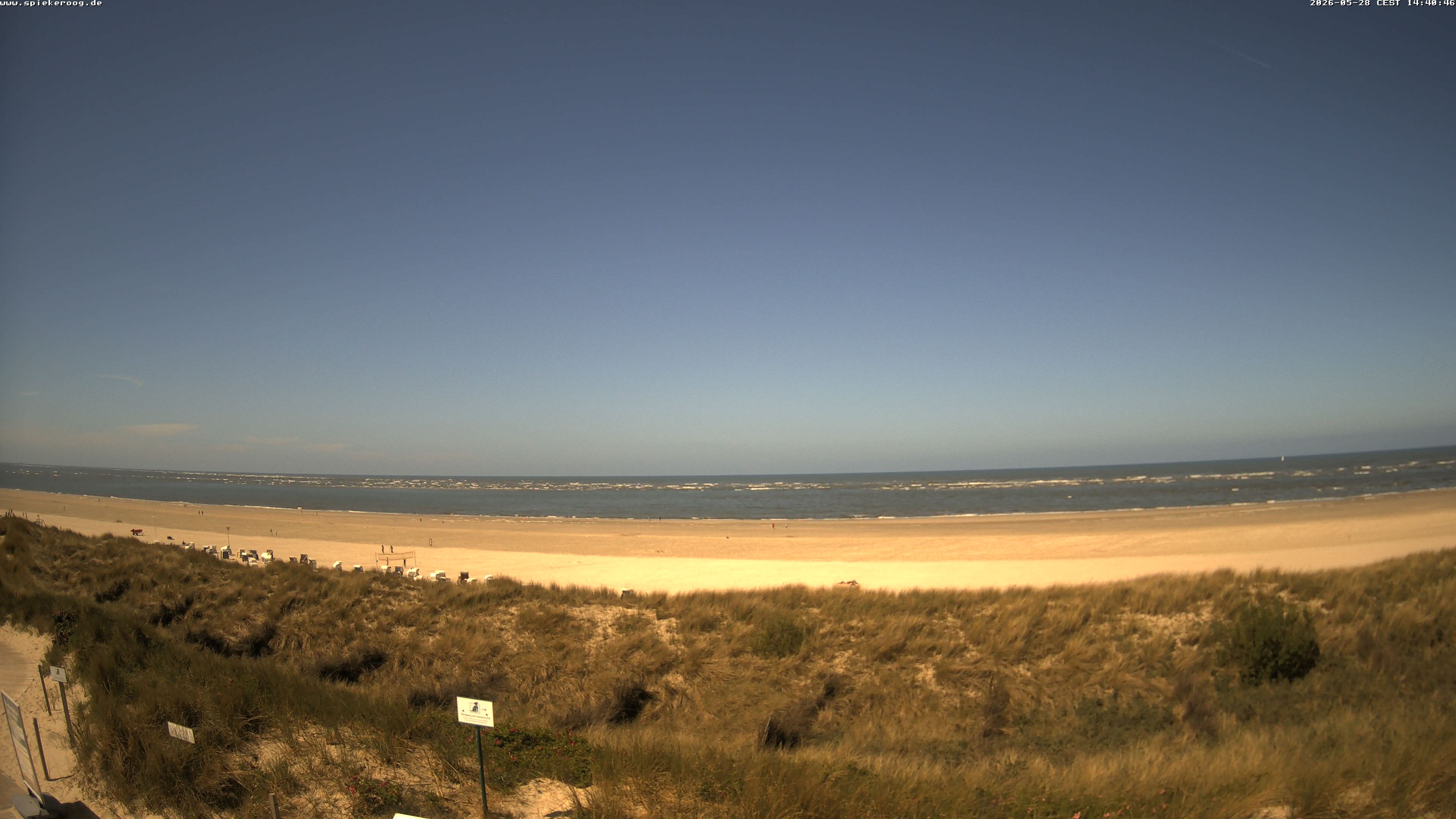 Archiv Foto Webcam Spiekeroog: Badestrand