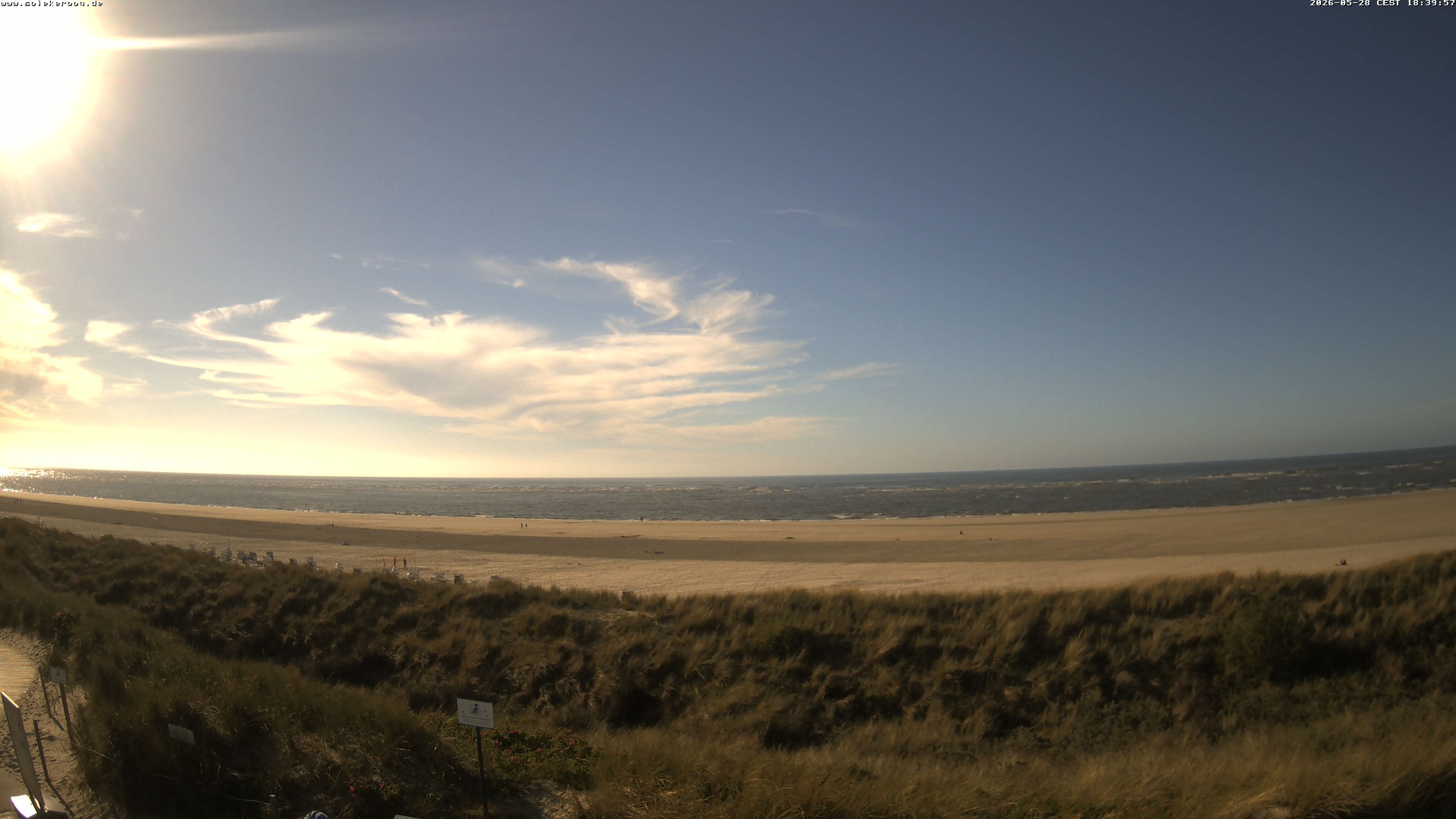 Archiv Foto Webcam Spiekeroog: Badestrand