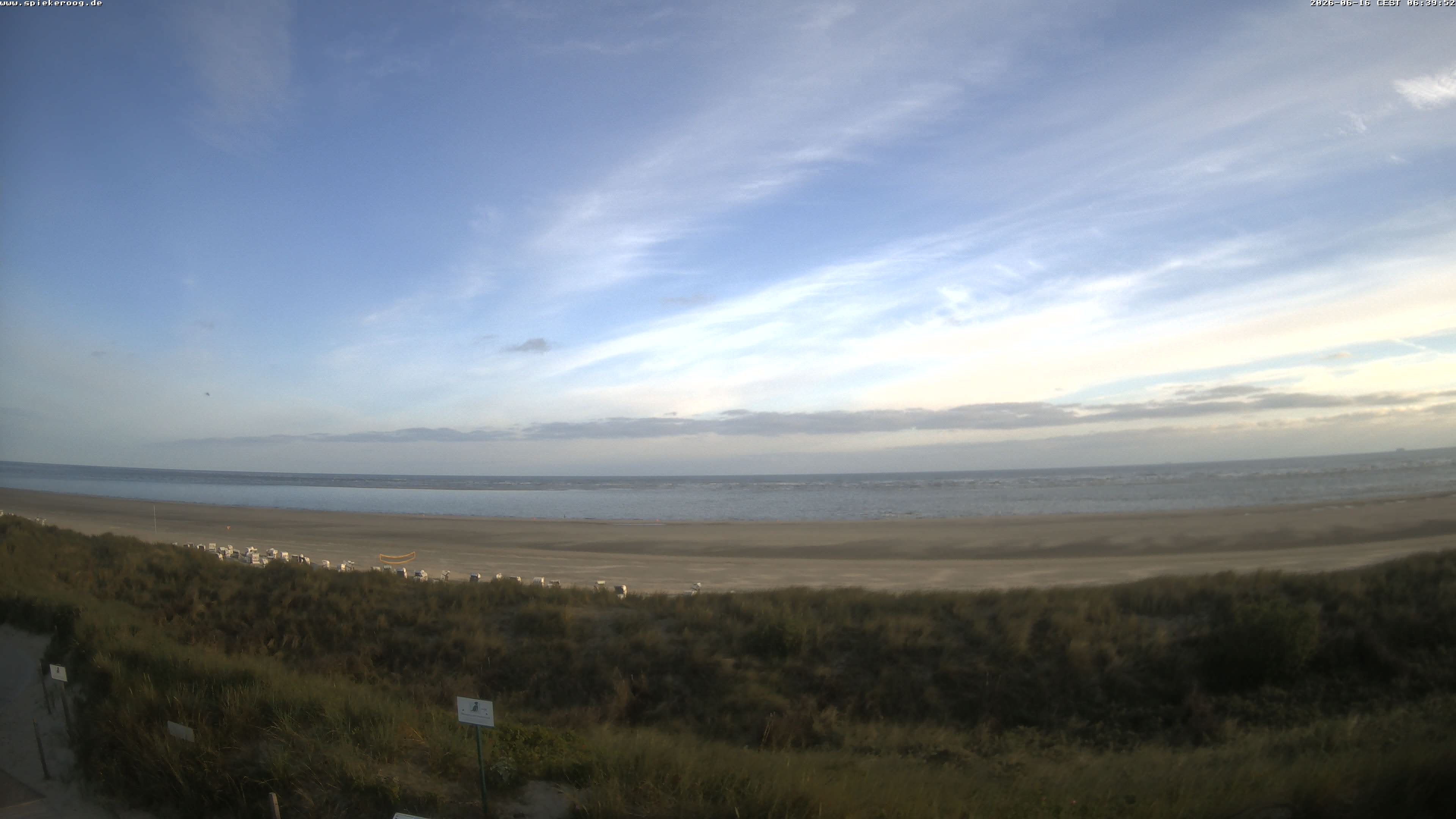 Archiv Foto Webcam Spiekeroog: Badestrand