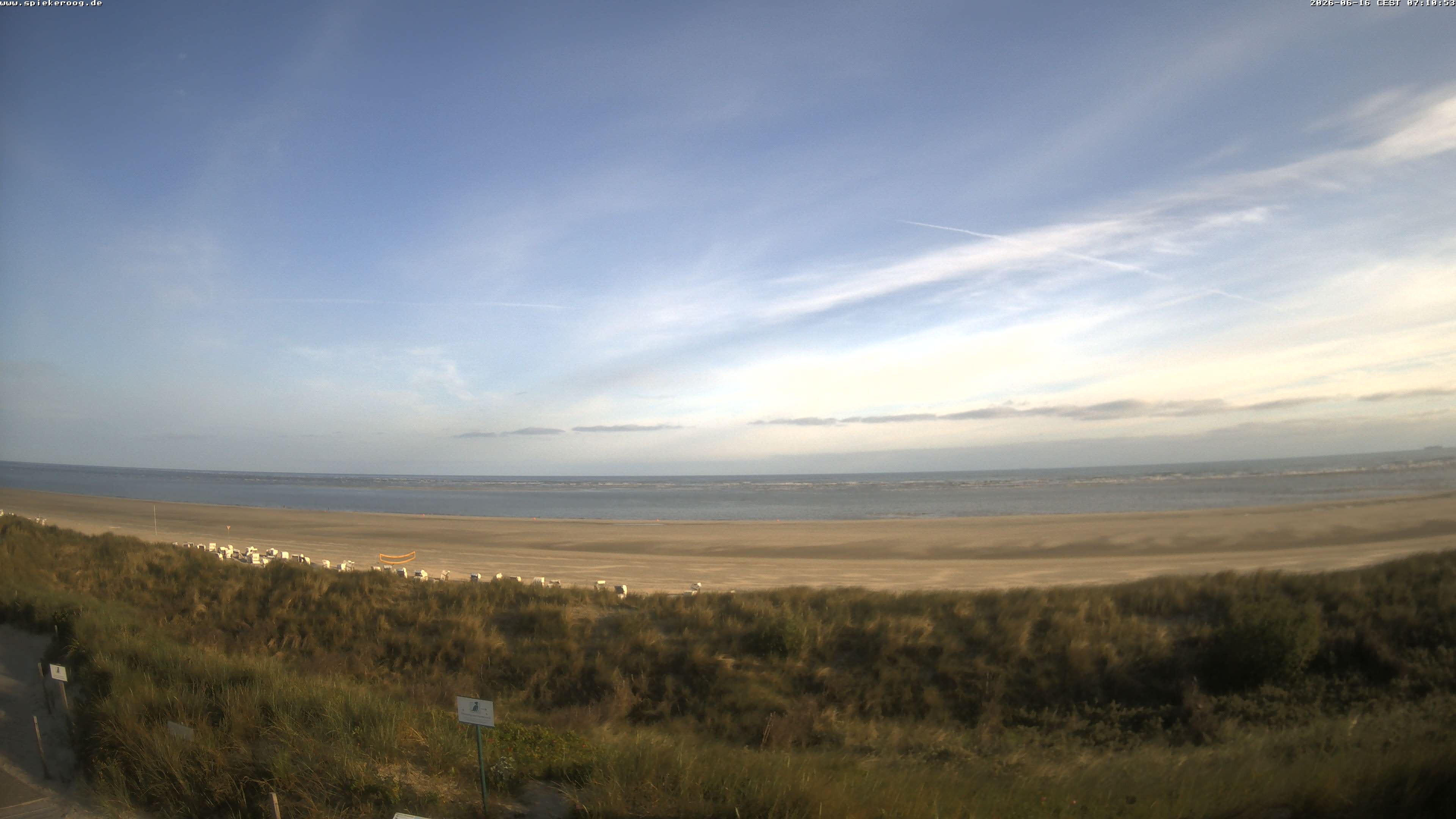 Archiv Foto Webcam Spiekeroog: Badestrand