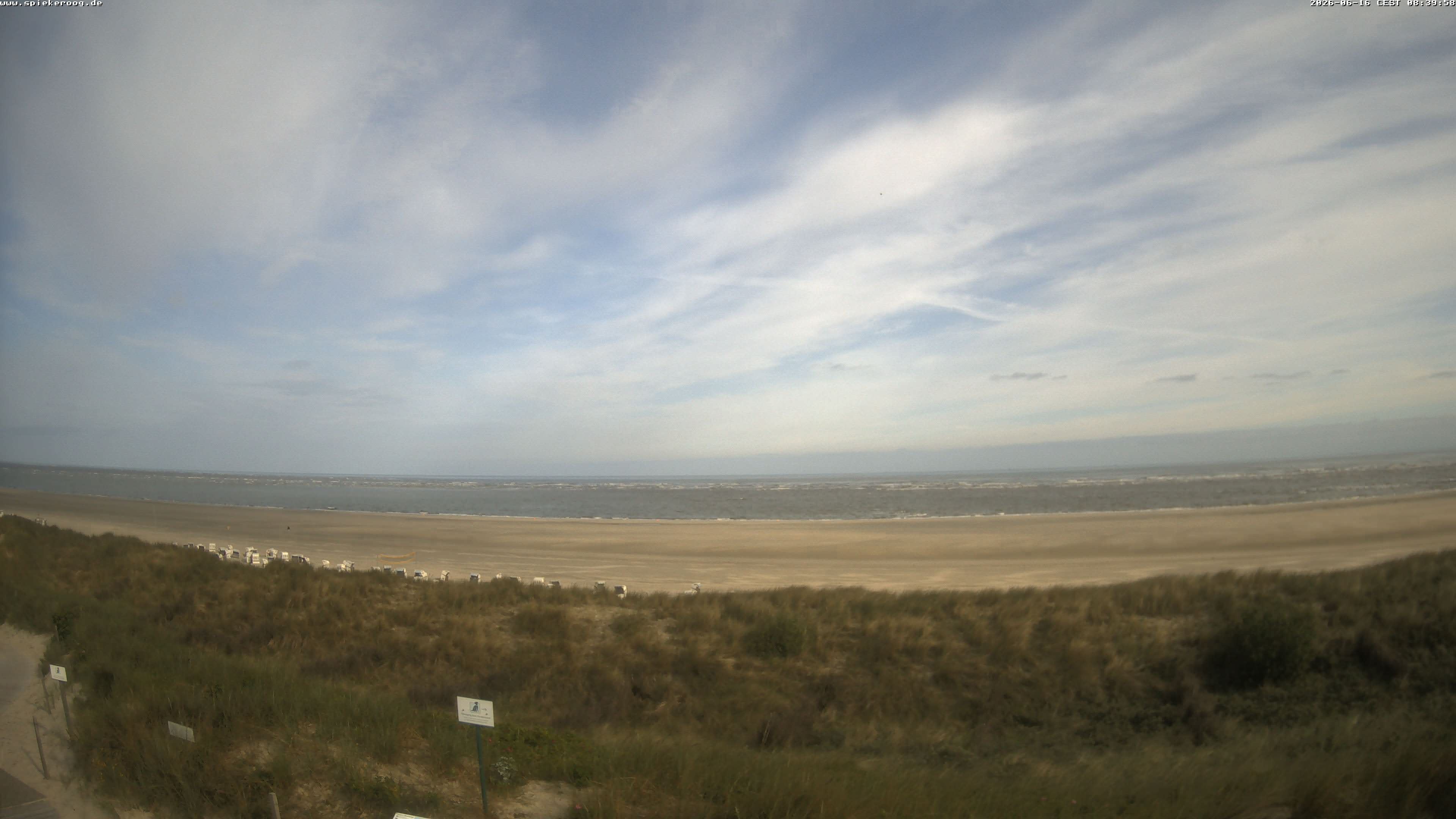 Archiv Foto Webcam Spiekeroog: Badestrand