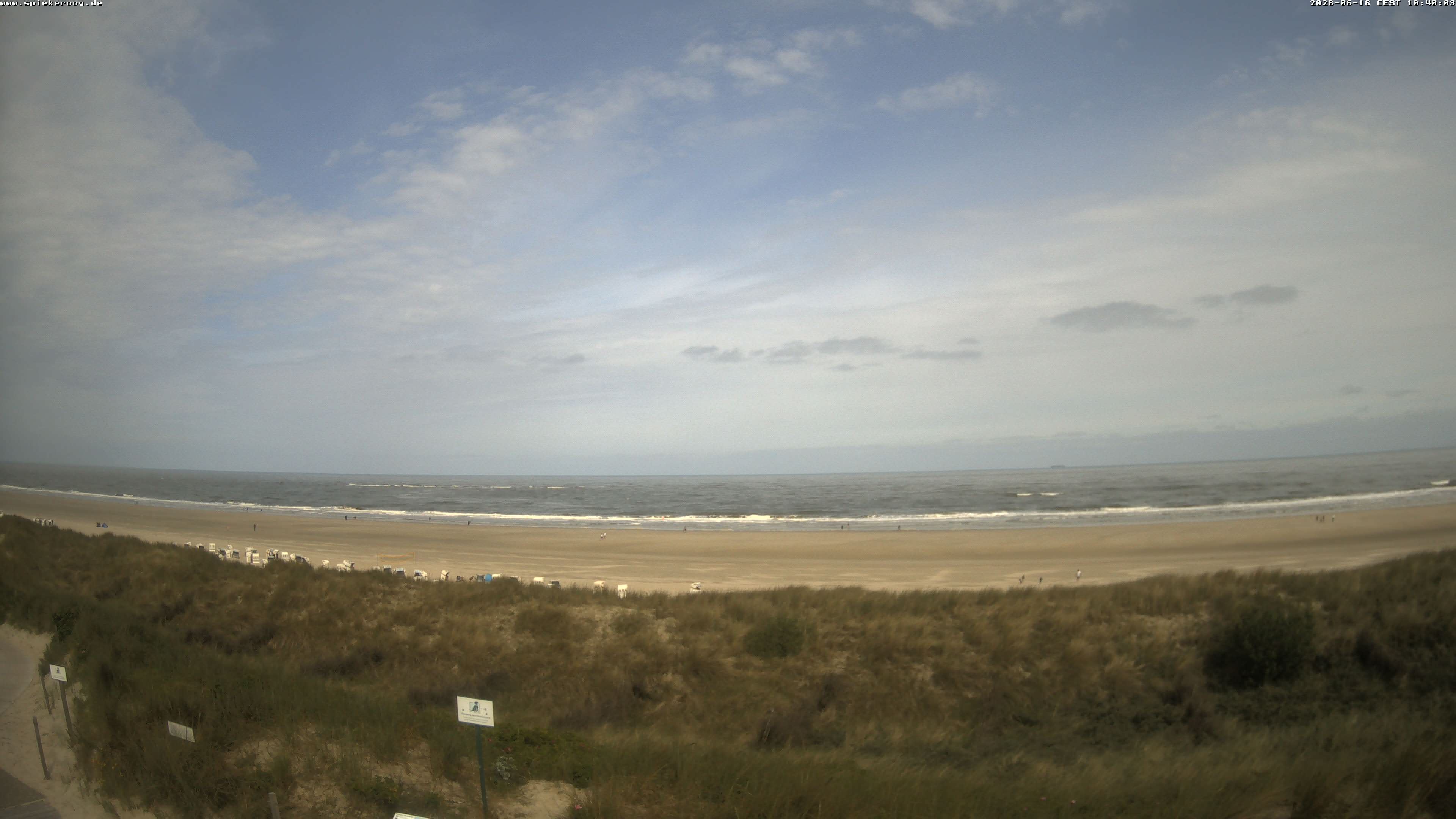Archiv Foto Webcam Spiekeroog: Badestrand
