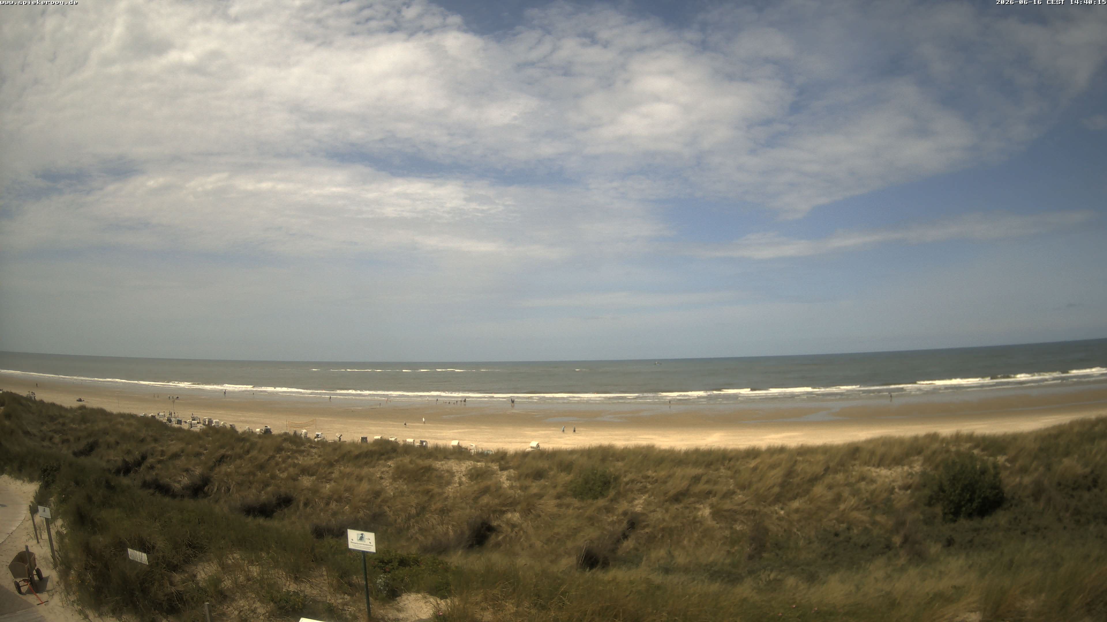 Archived image Webcam Spiekeroog Beach