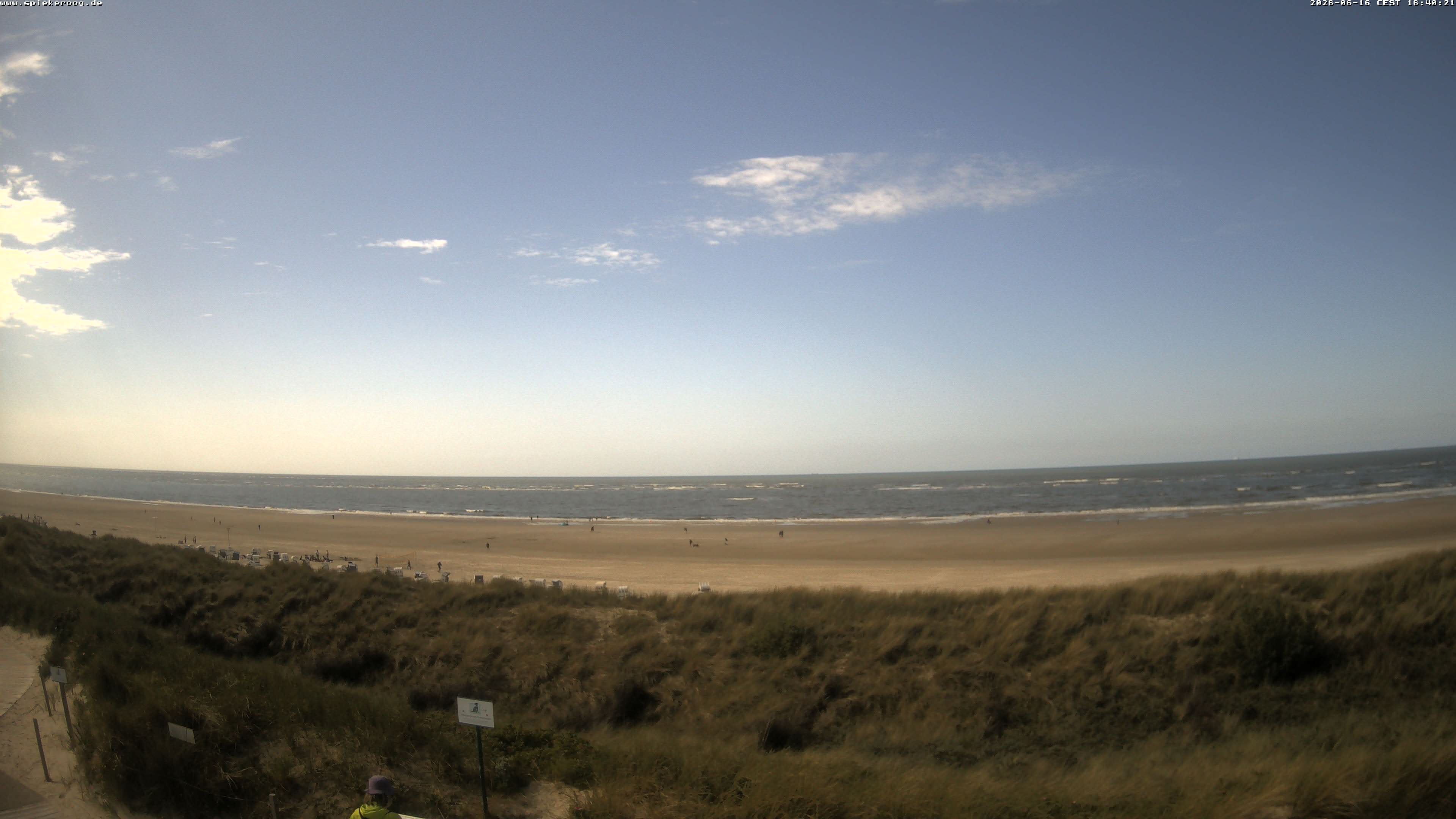 Archiv Foto Webcam Spiekeroog: Badestrand