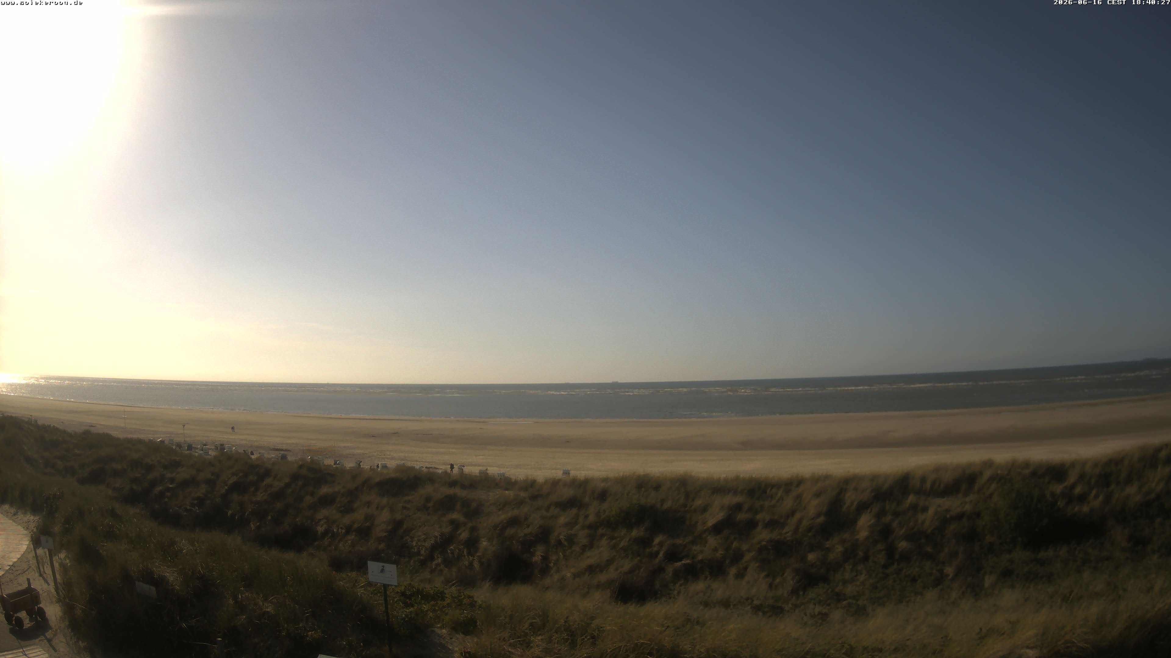 Archiv Foto Webcam Spiekeroog: Badestrand
