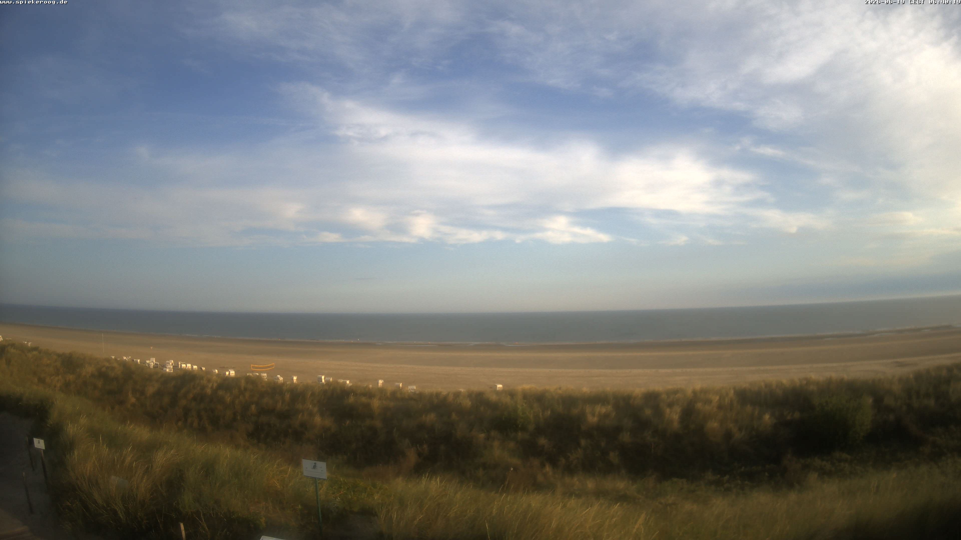 Archiv Foto Webcam Spiekeroog: Badestrand
