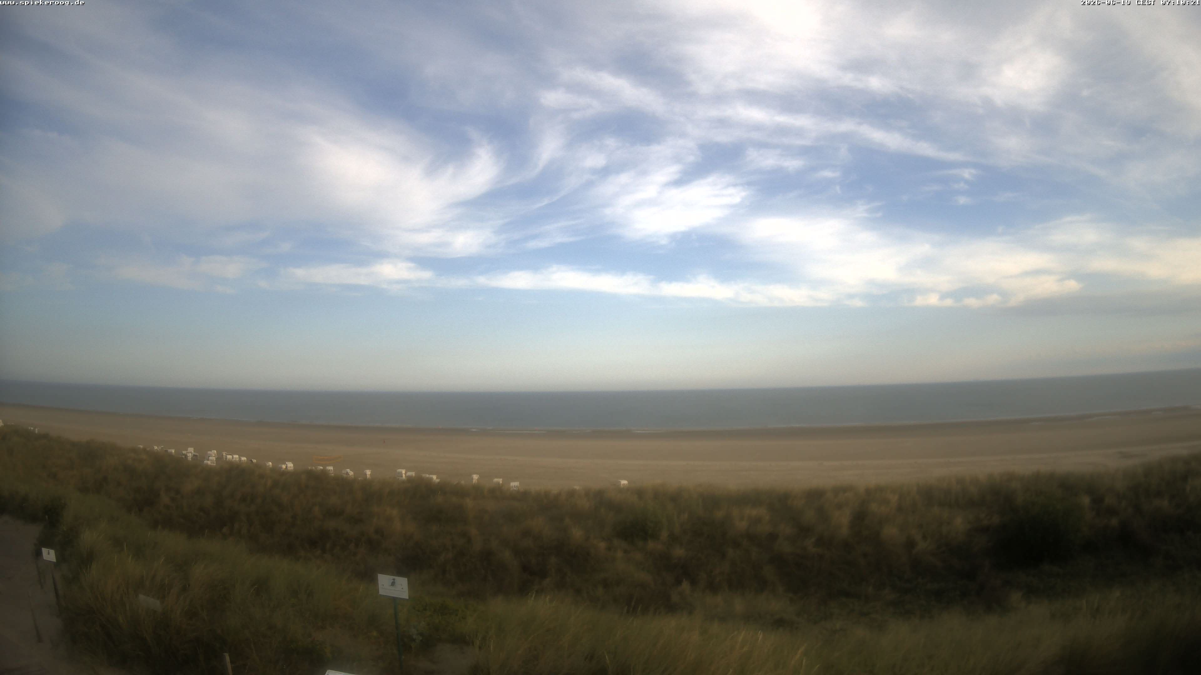 Archiv Foto Webcam Spiekeroog: Badestrand