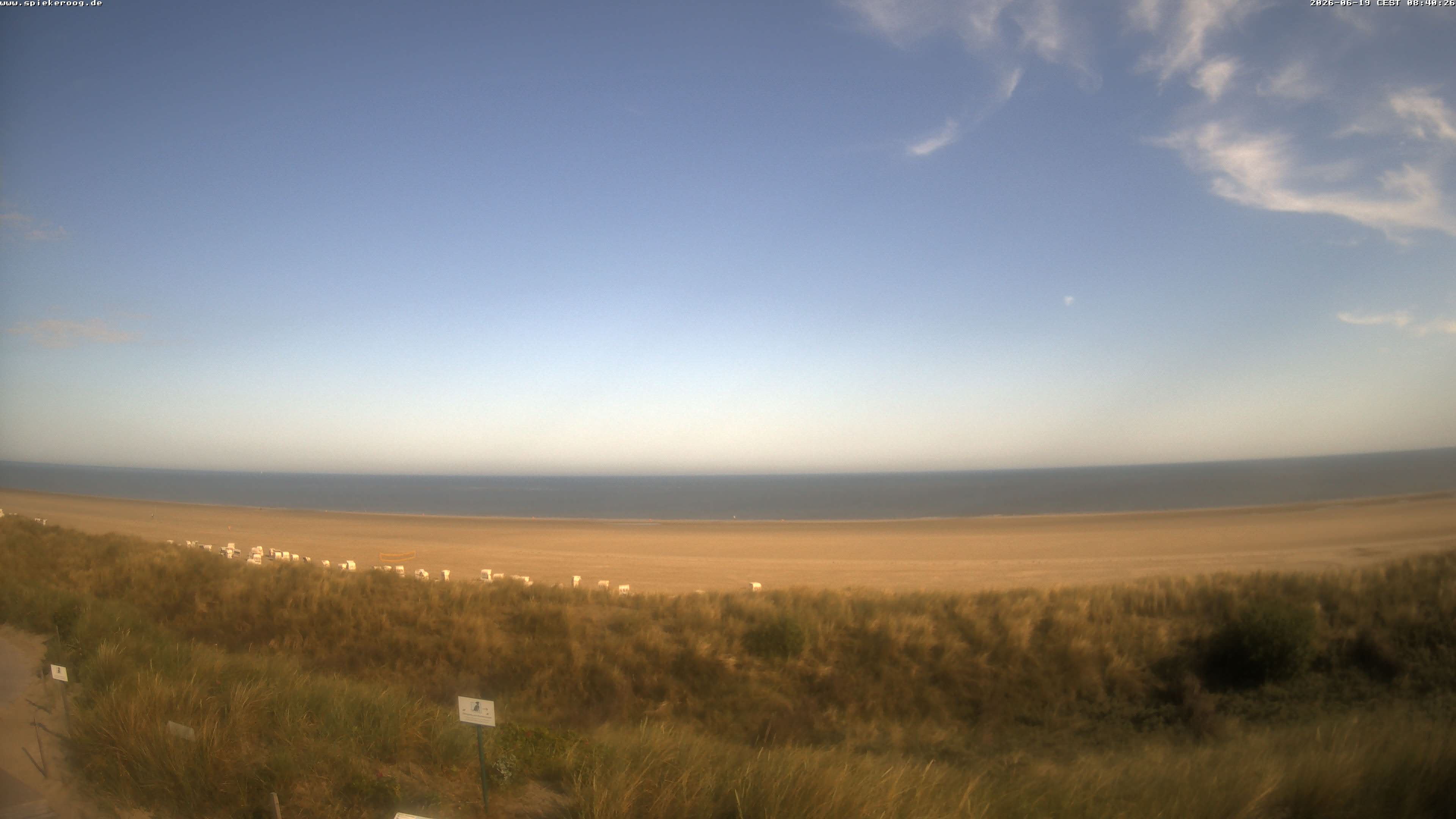 Archiv Foto Webcam Spiekeroog: Badestrand