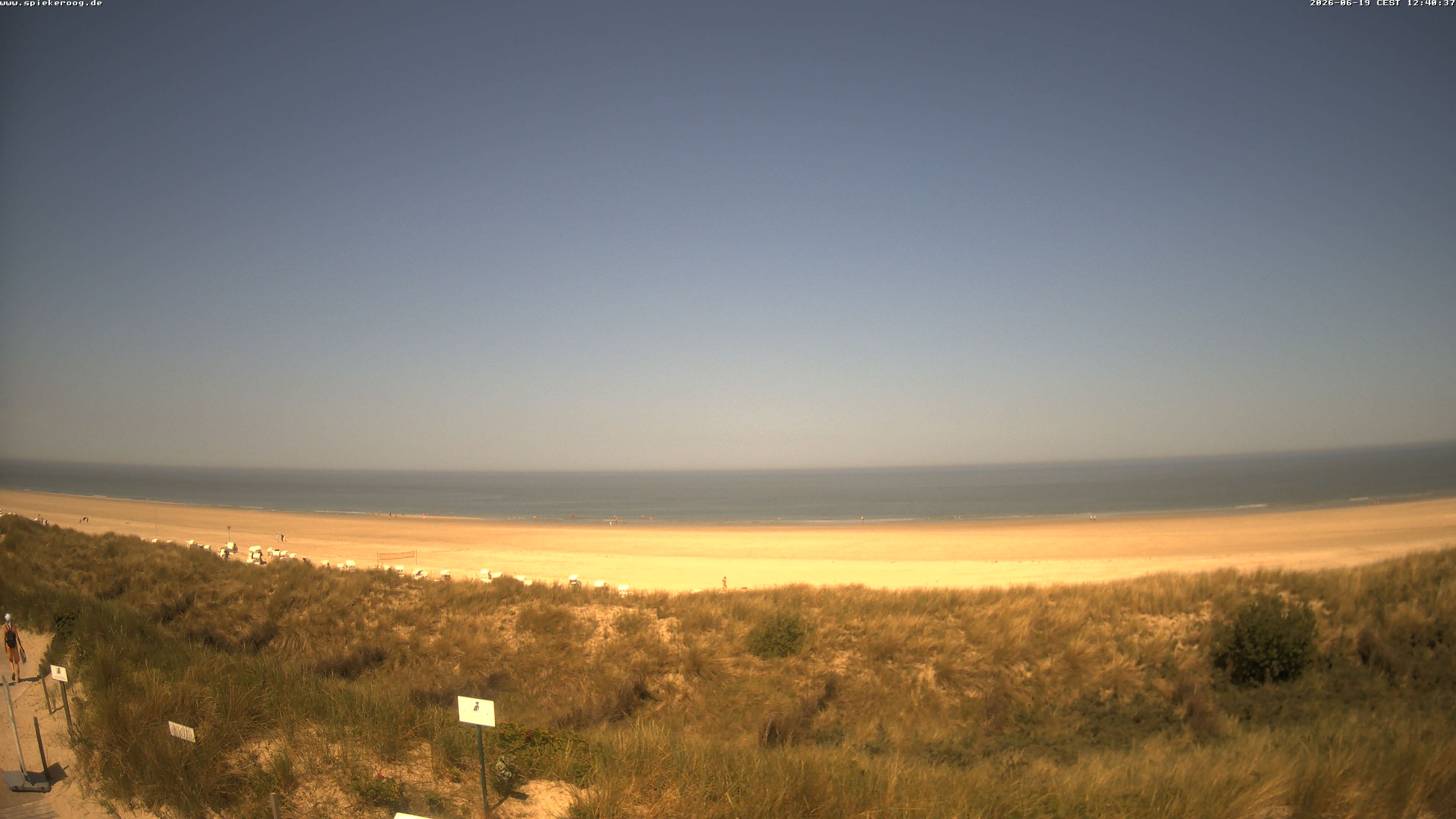 Archiv Foto Webcam Spiekeroog: Badestrand
