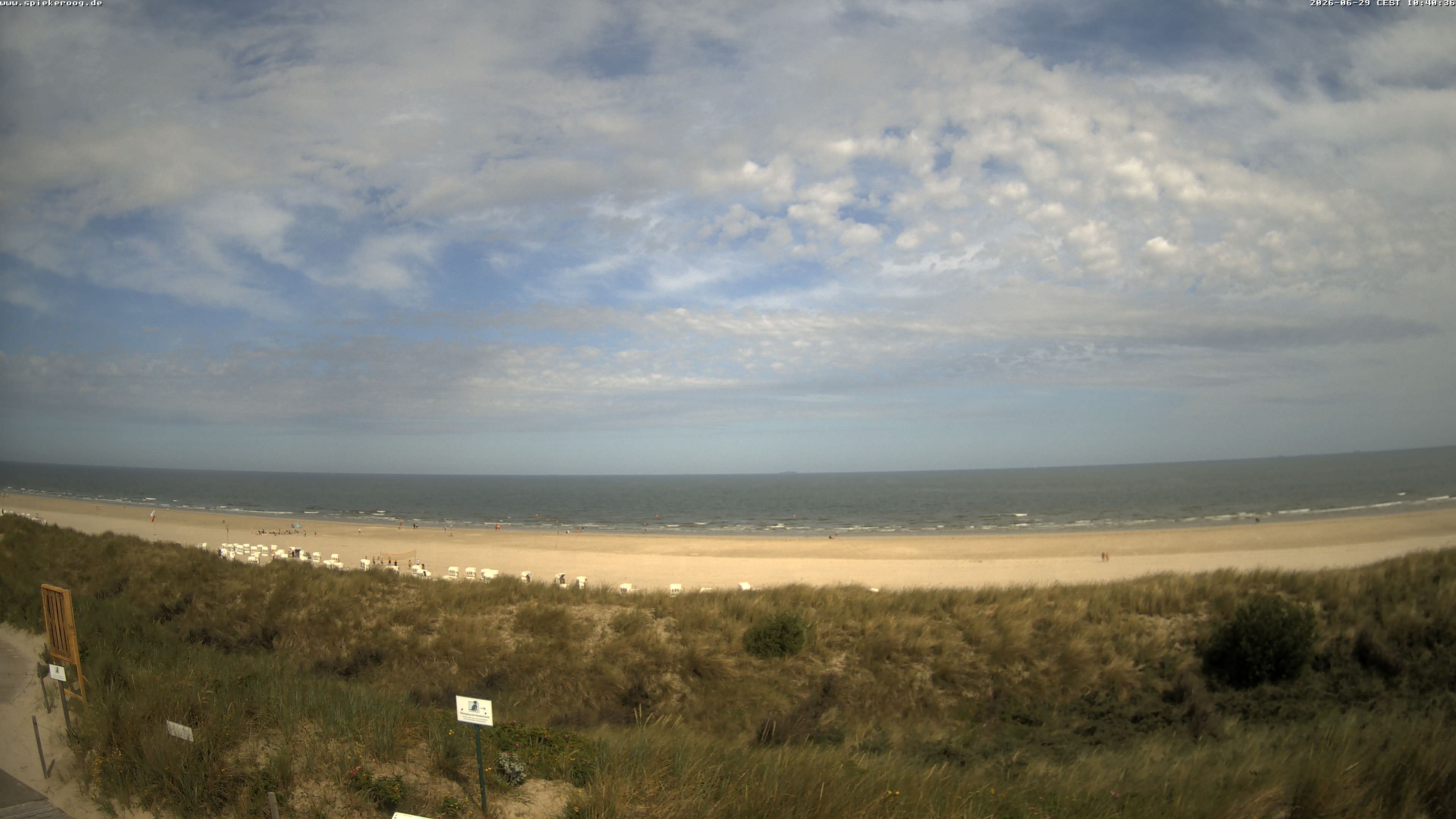 Archived image Webcam Spiekeroog Beach