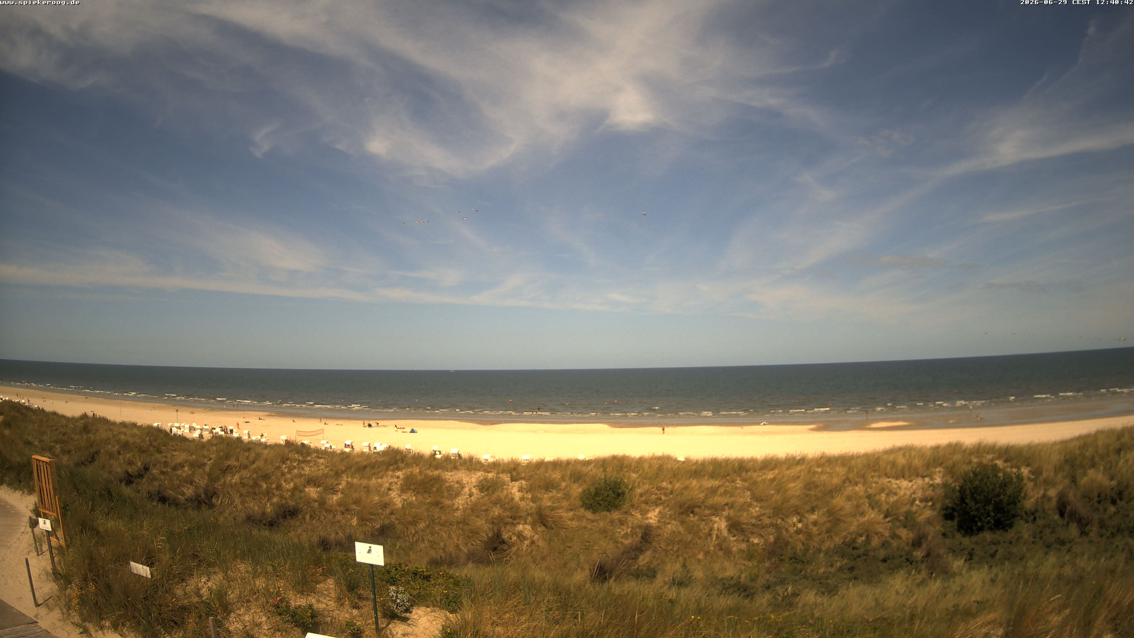 Archived image Webcam Spiekeroog Beach