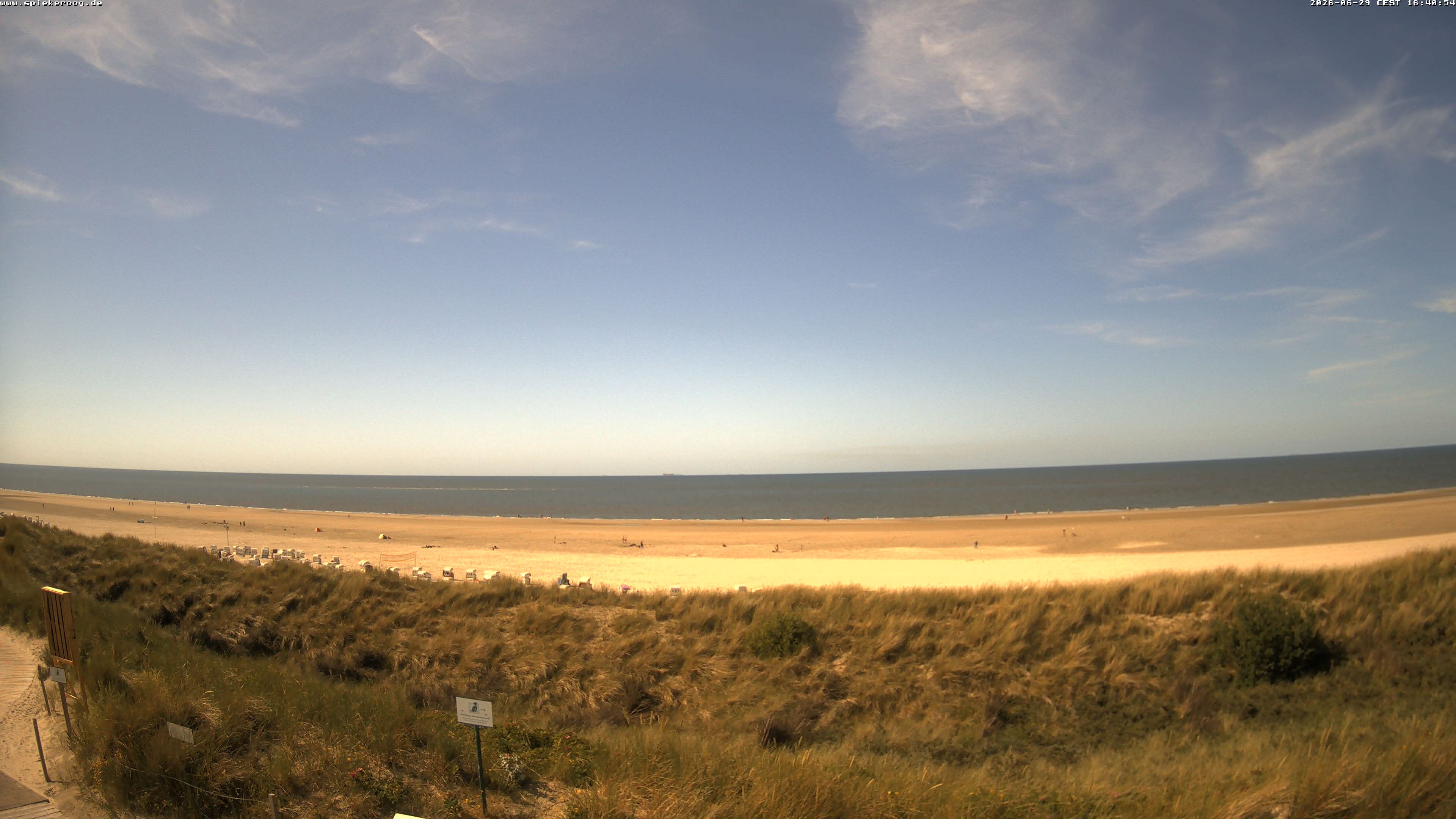 Archived image Webcam Spiekeroog Beach