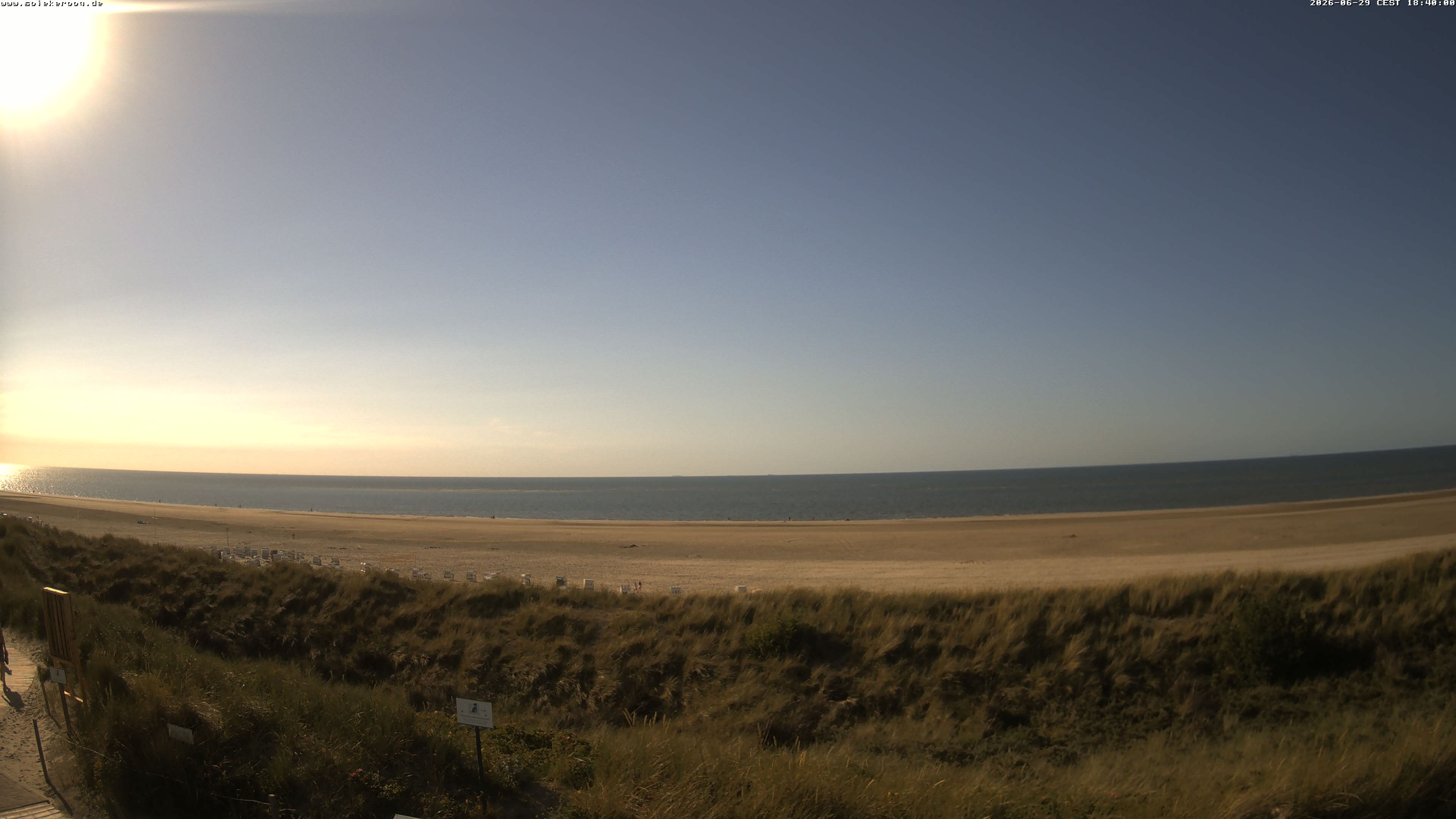 Archived image Webcam Spiekeroog Beach