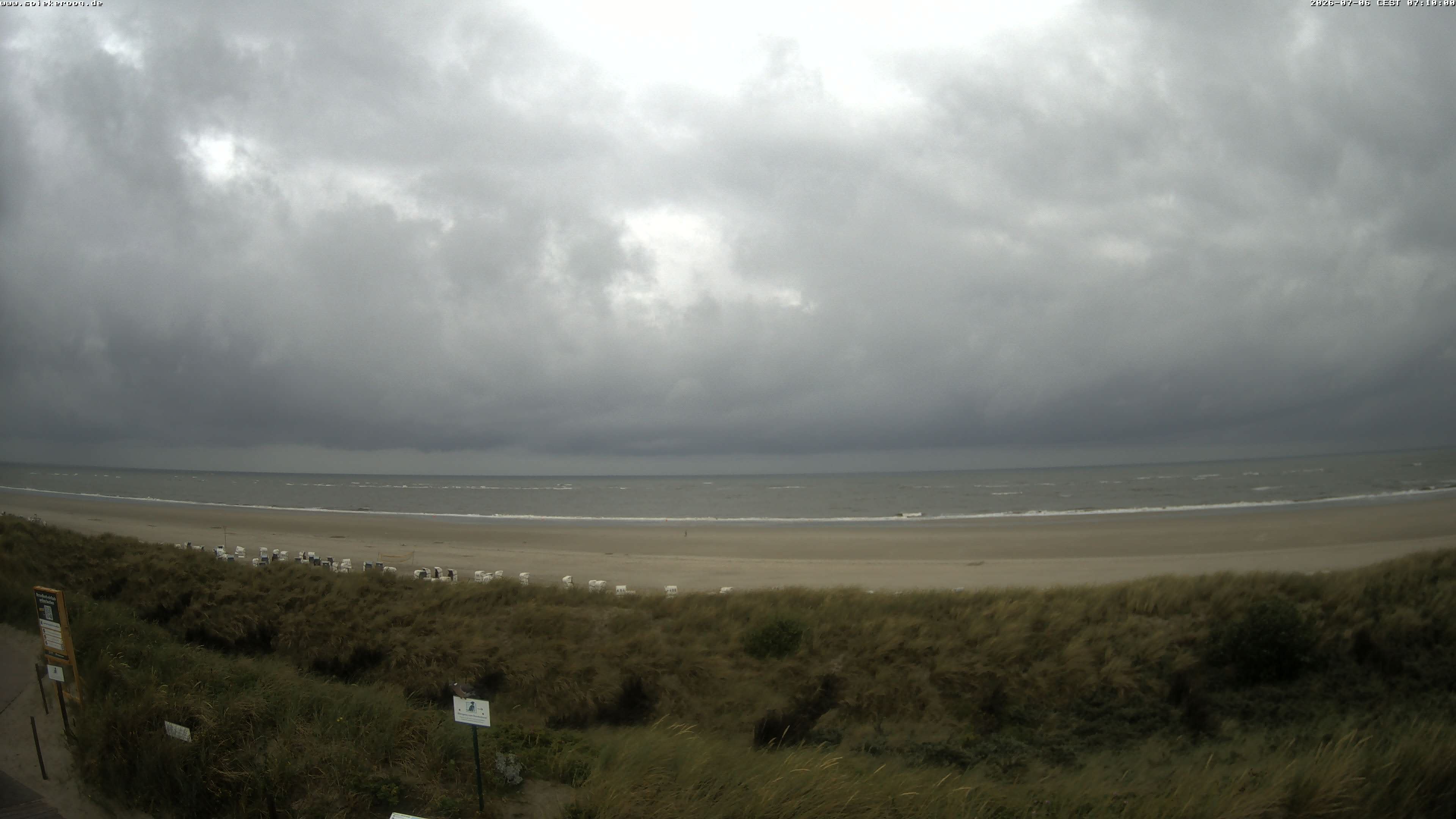 Archiv Foto Webcam Spiekeroog: Badestrand