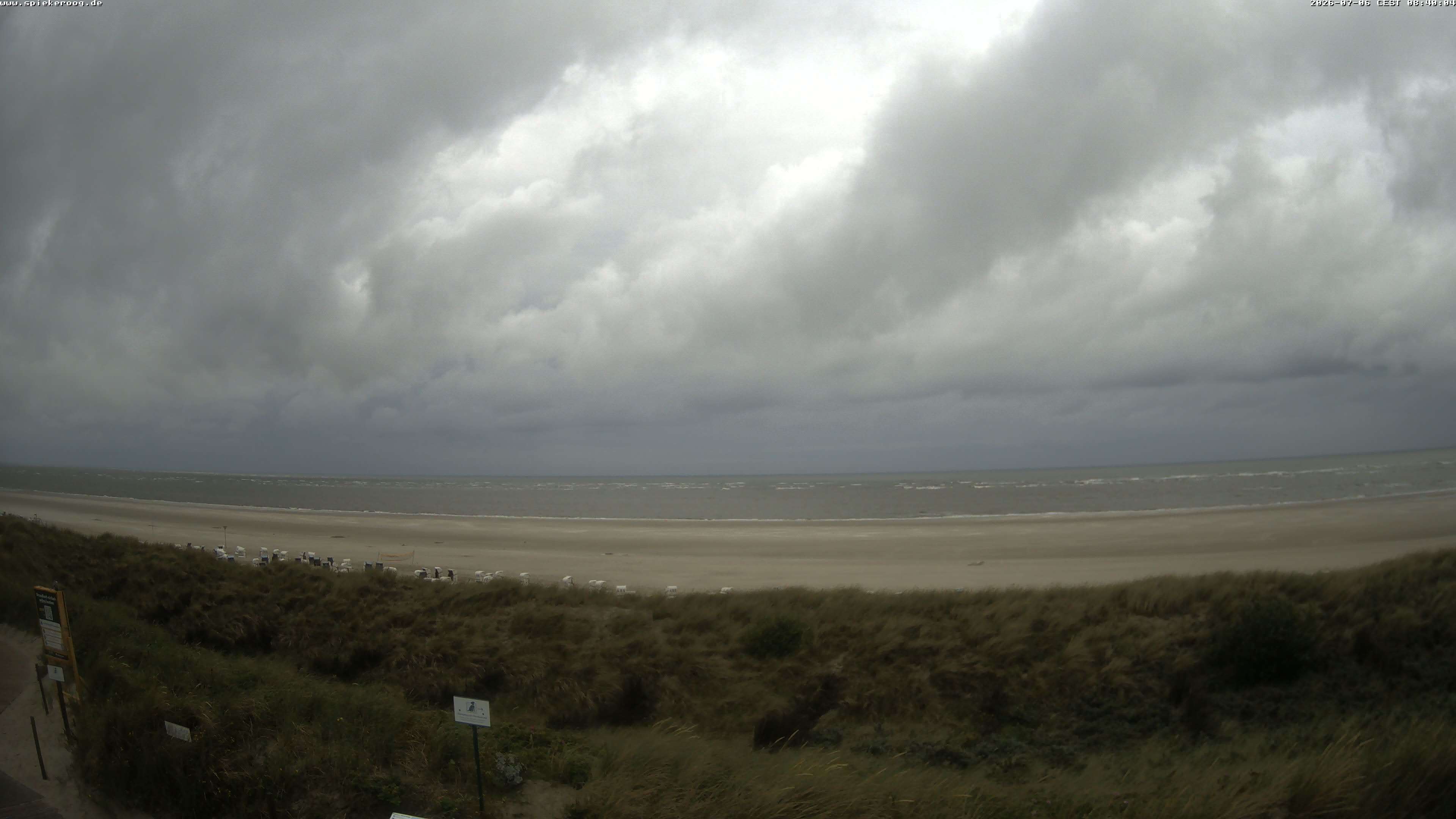 Archiv Foto Webcam Spiekeroog: Badestrand