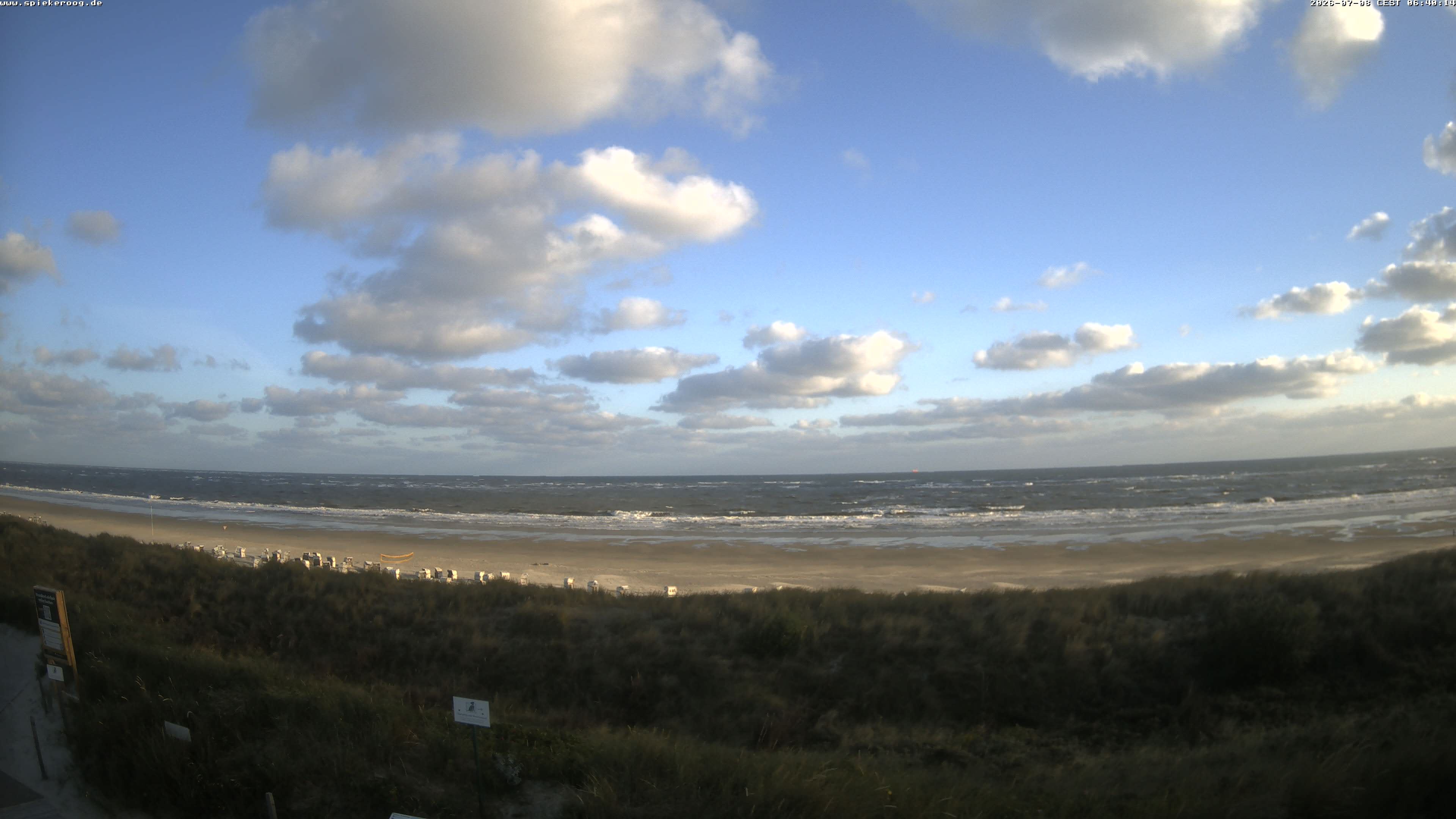Archiv Foto Webcam Spiekeroog: Badestrand