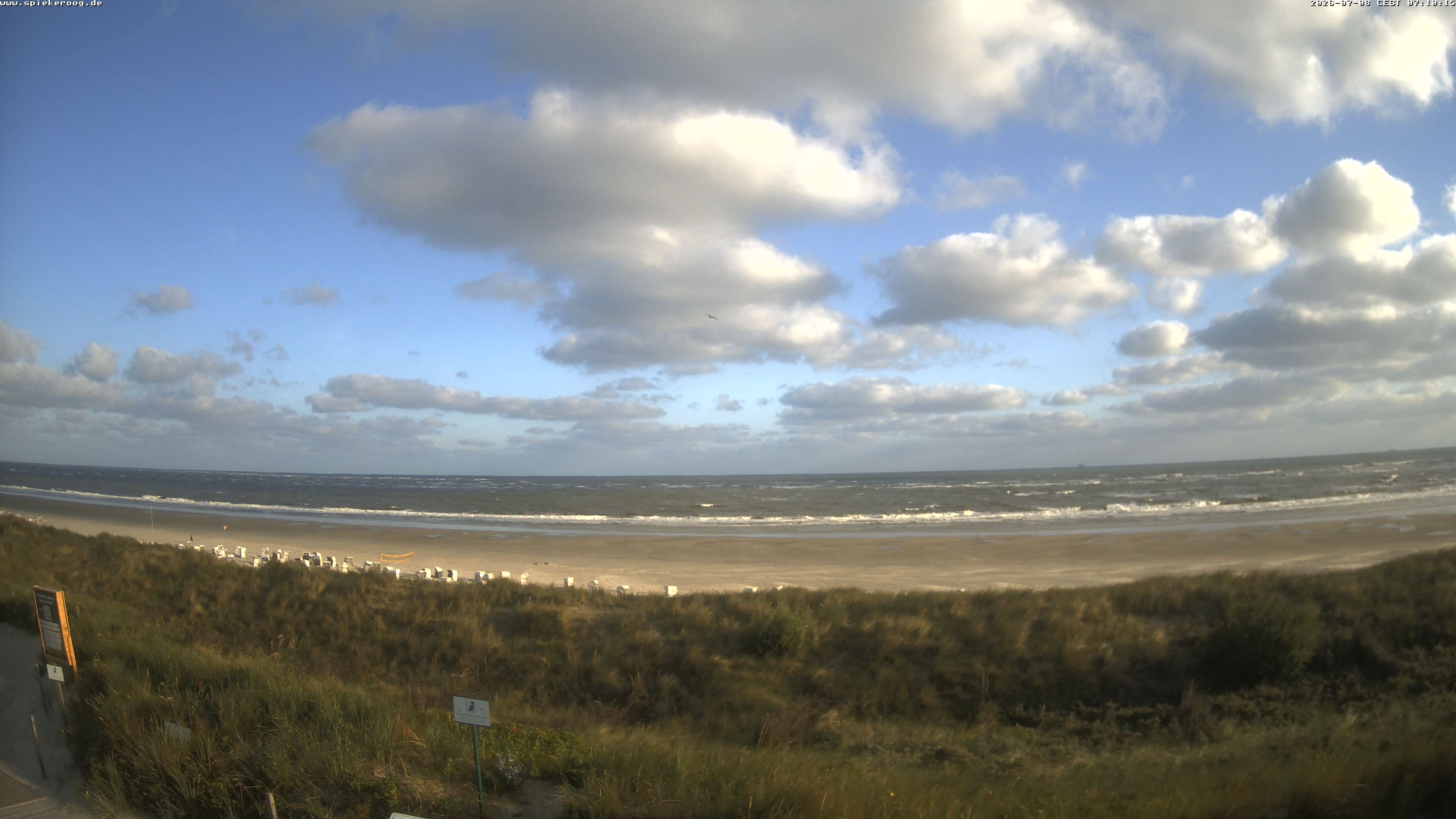 Archiv Foto Webcam Spiekeroog: Badestrand