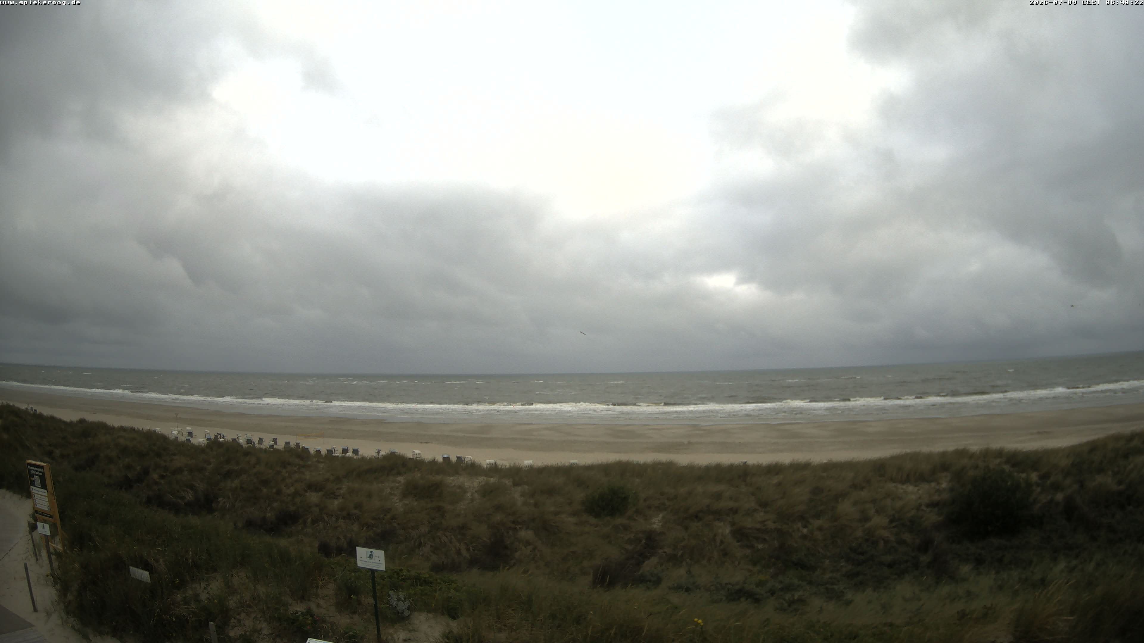 Archiv Foto Webcam Spiekeroog: Badestrand