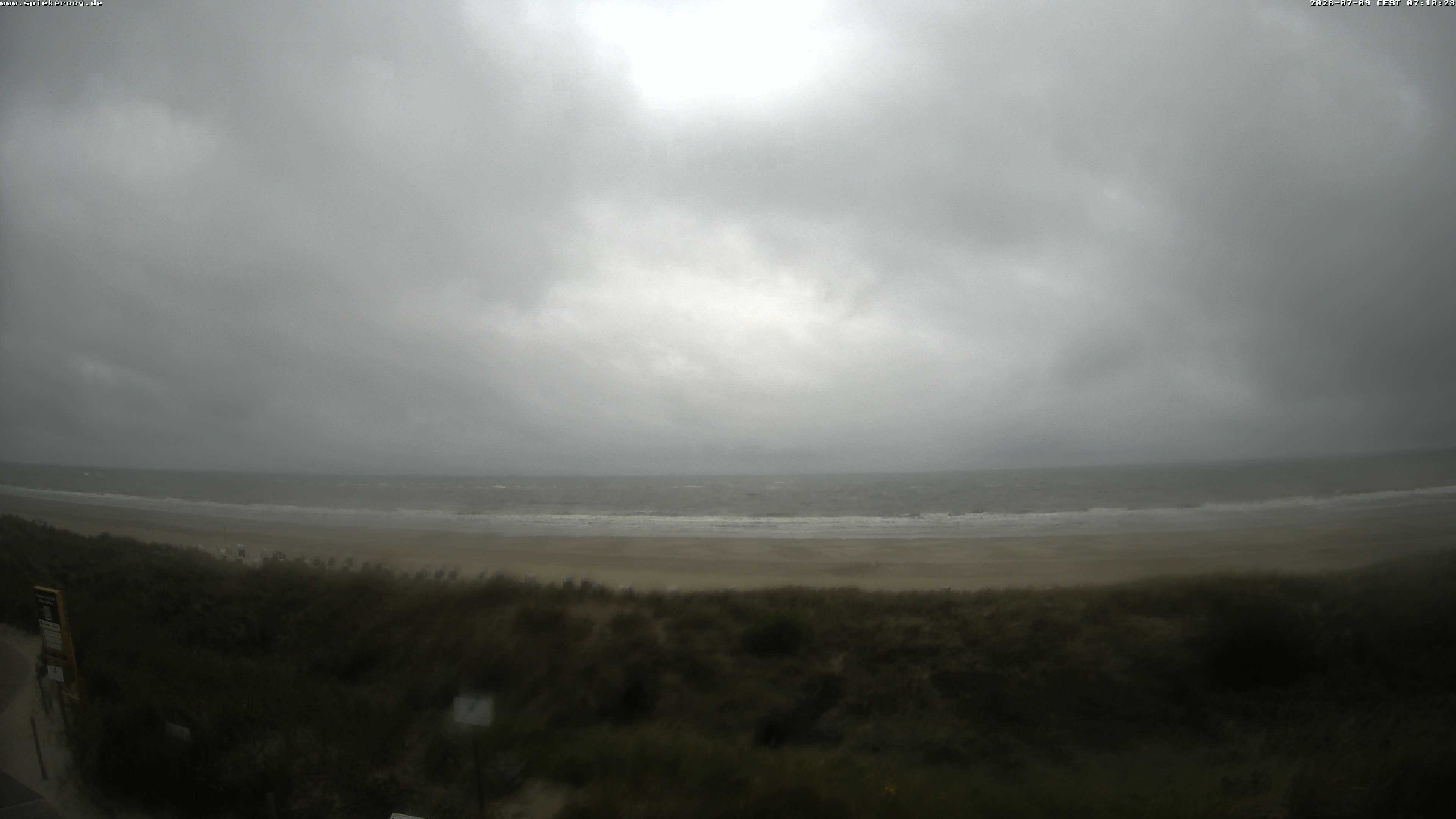 Archiv Foto Webcam Spiekeroog: Badestrand