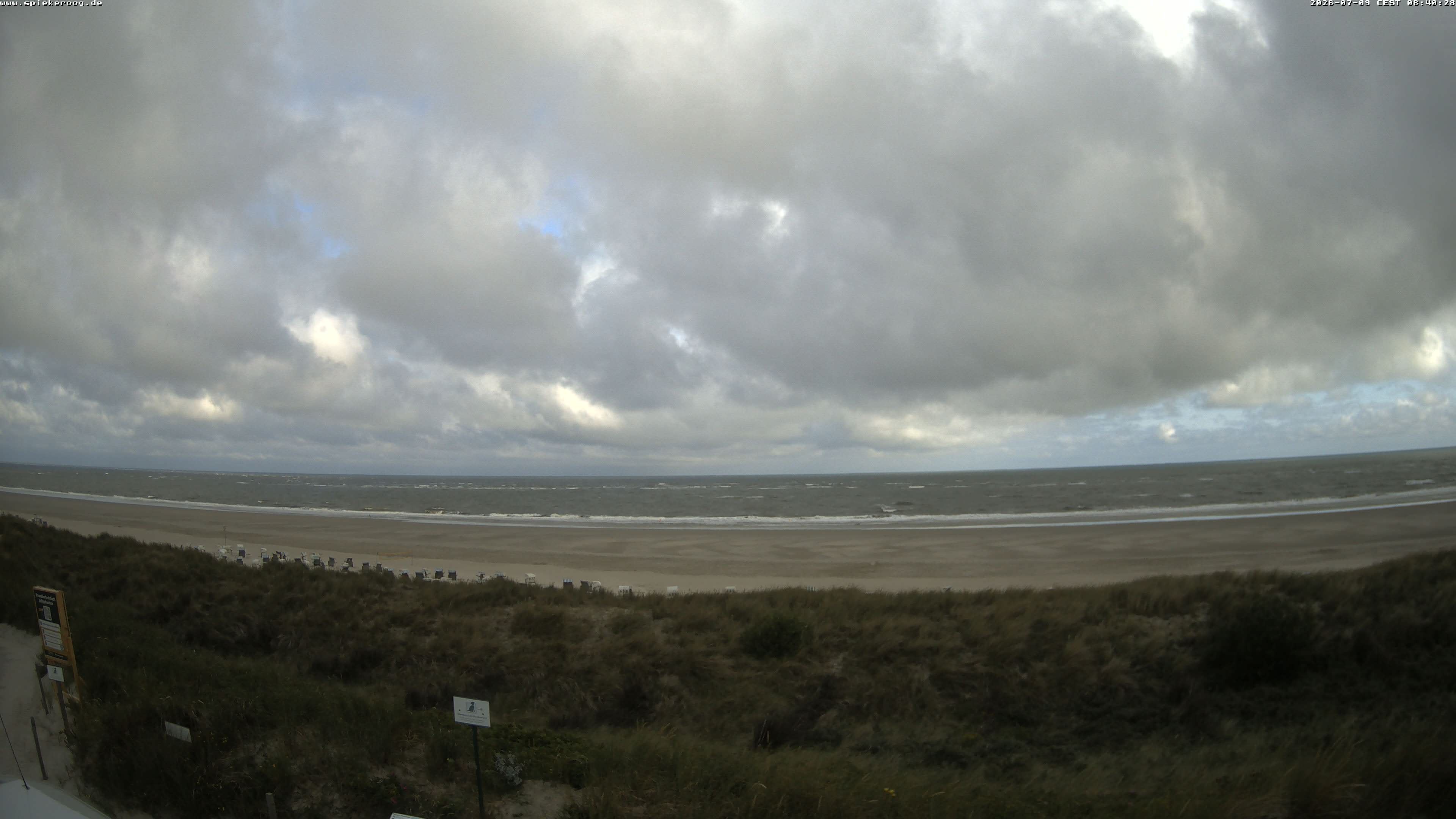Archiv Foto Webcam Spiekeroog: Badestrand